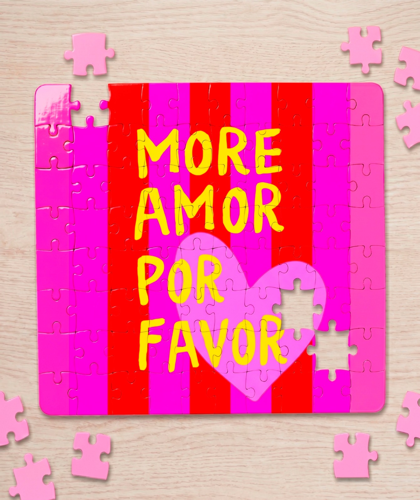 Puzzle "More Amor Por Favor" + Funda de Regalo