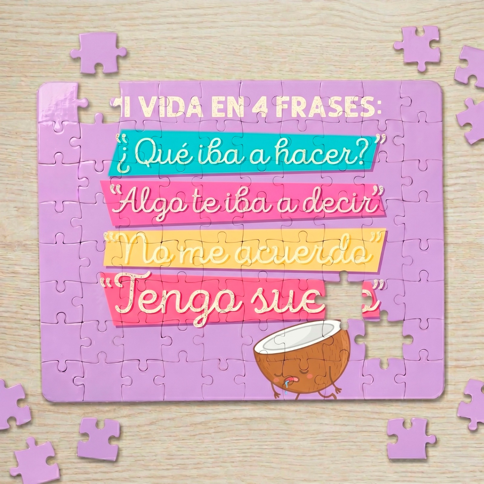 Puzzle "Mi Vida en 4 Frases" + Funda de Regalo