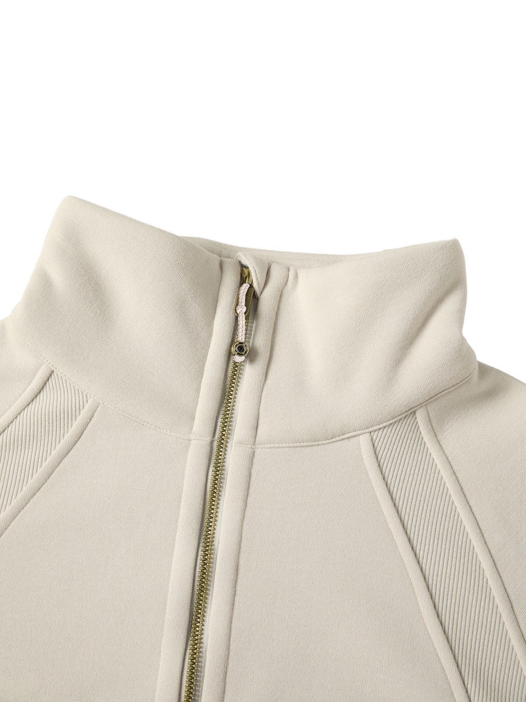 Cropped Half-Zipped Sweater (apricot)
