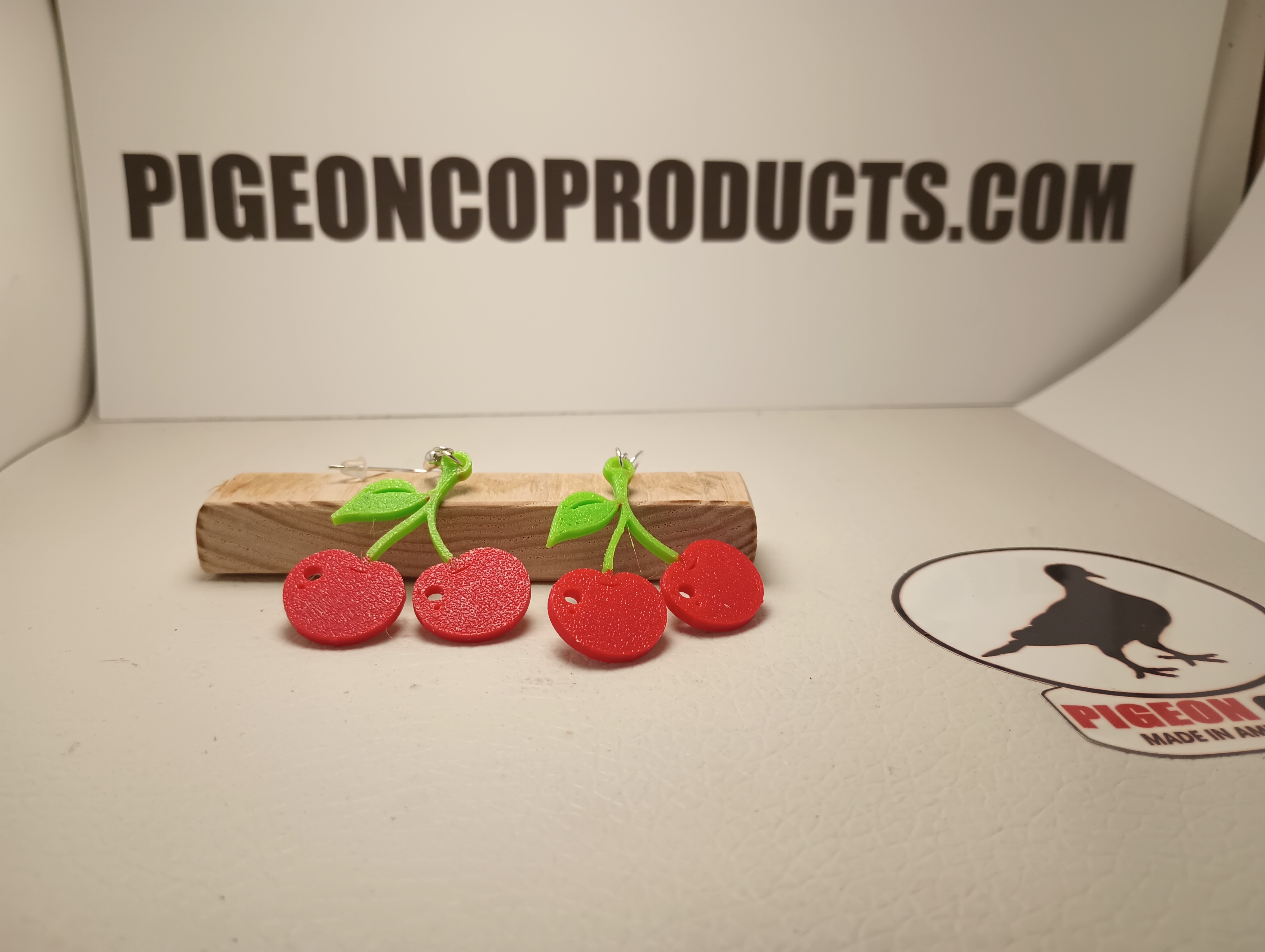 Cherry earrings 1.5"