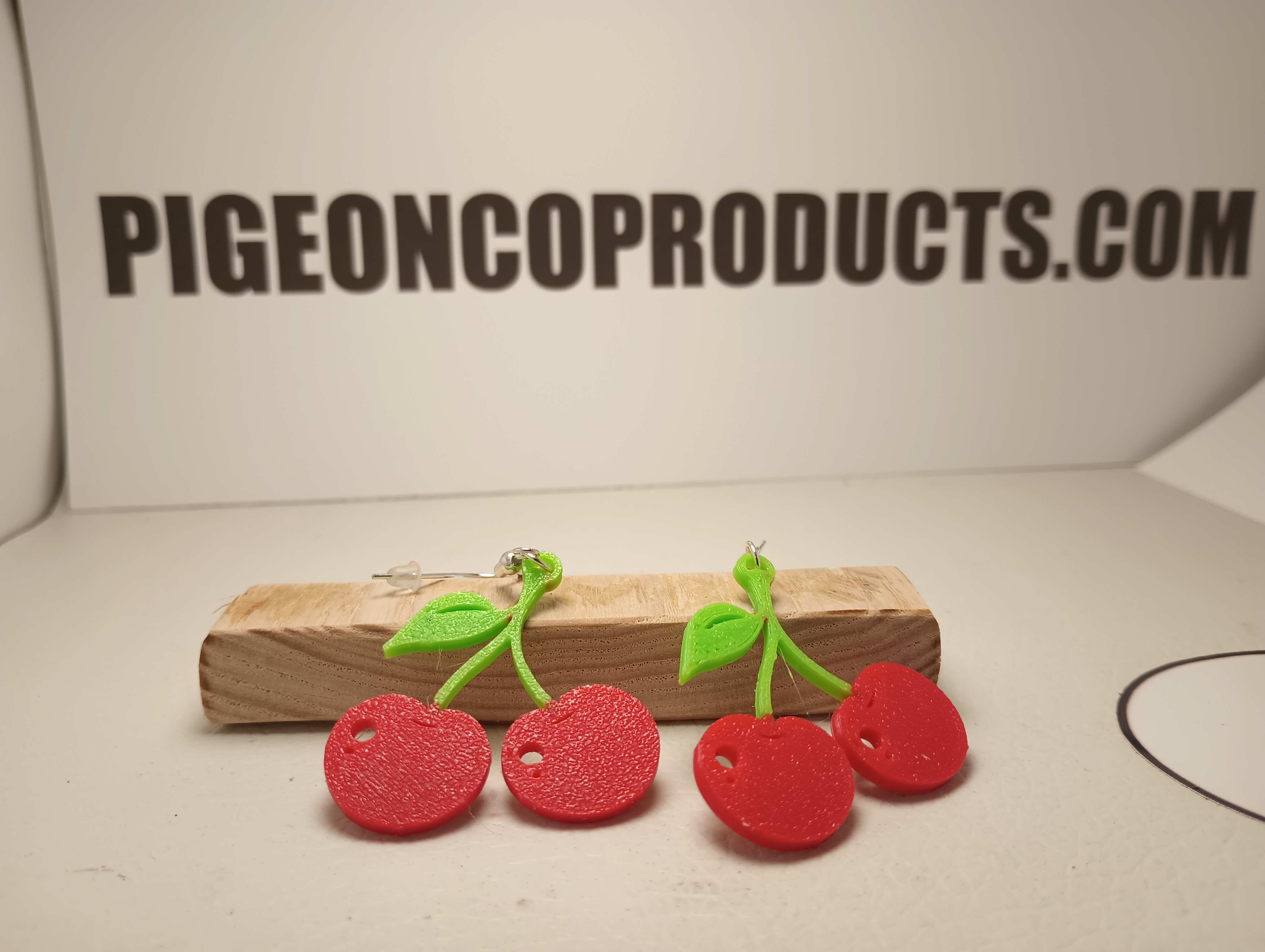 Cherry earrings 1.5"