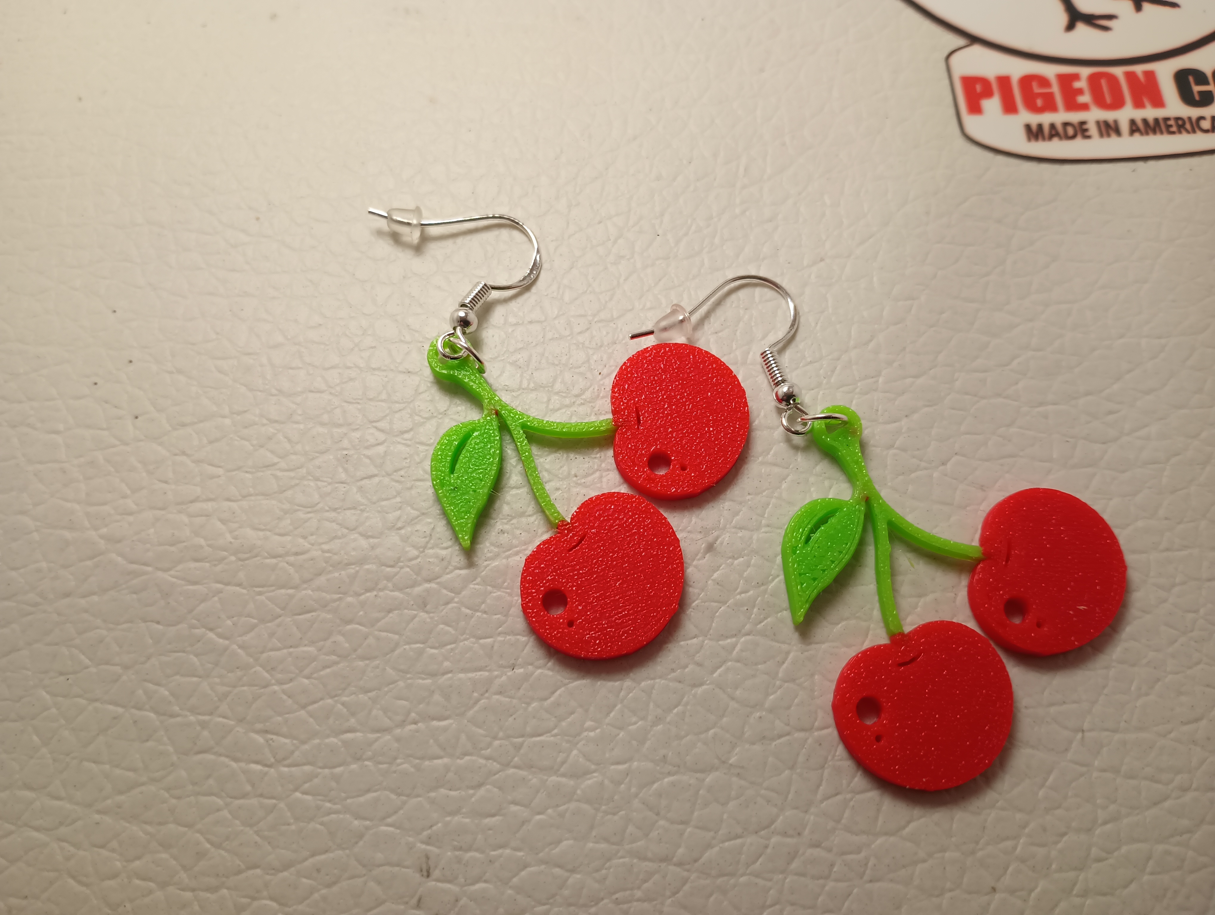 Cherry earrings 1.5"