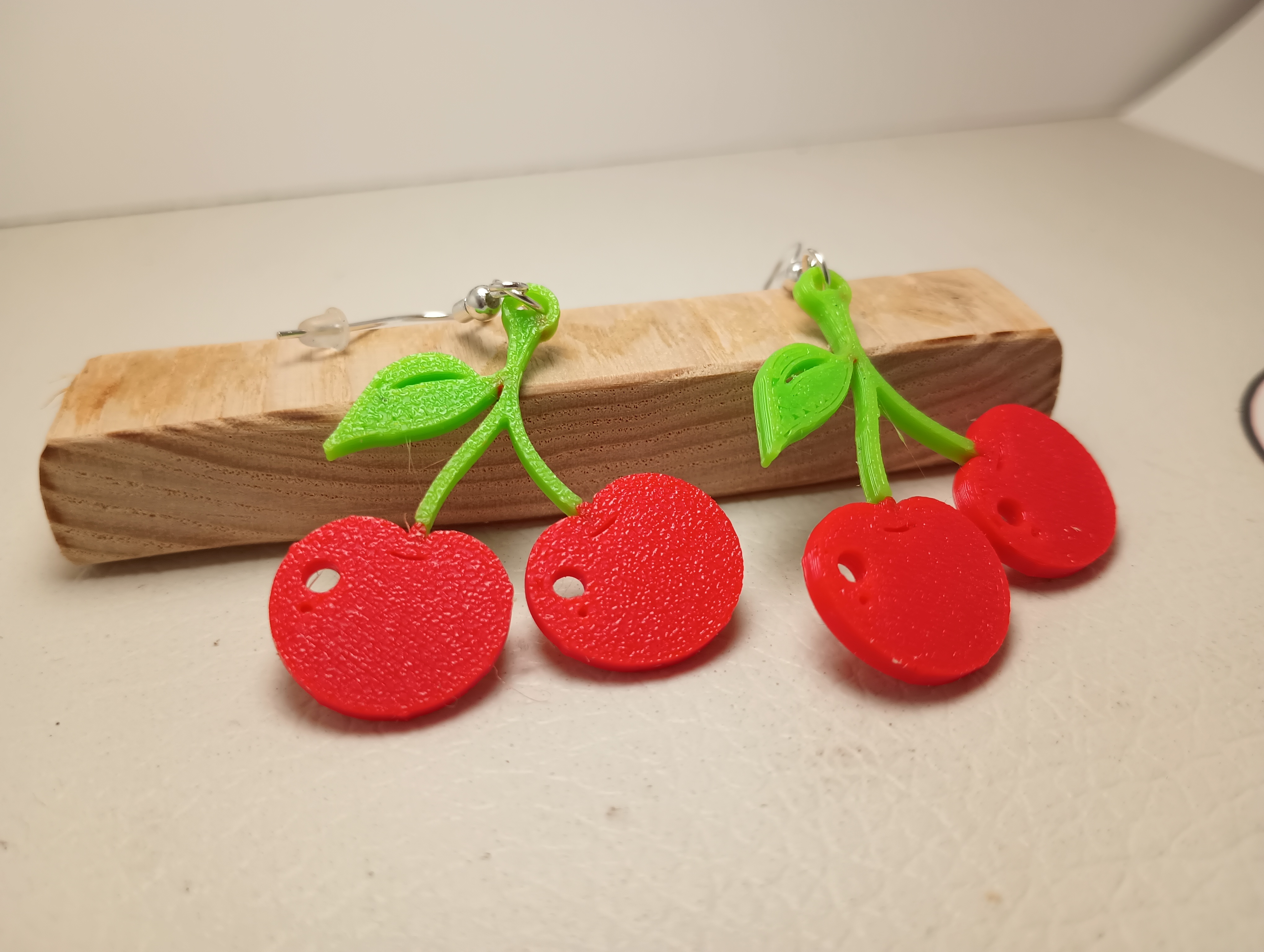 Cherry earrings 1.5"