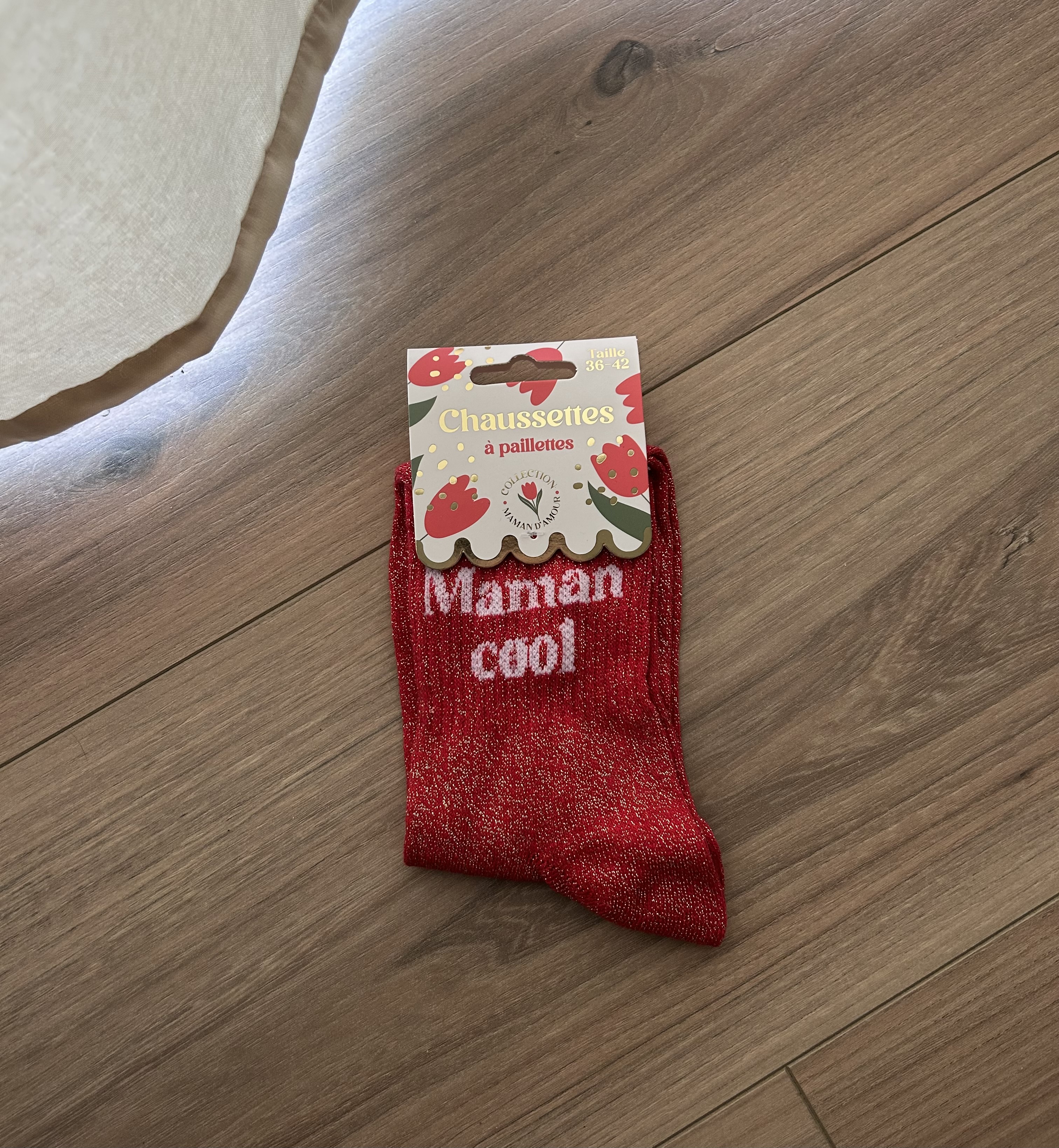 Chaussettes à paillettes Maman cool