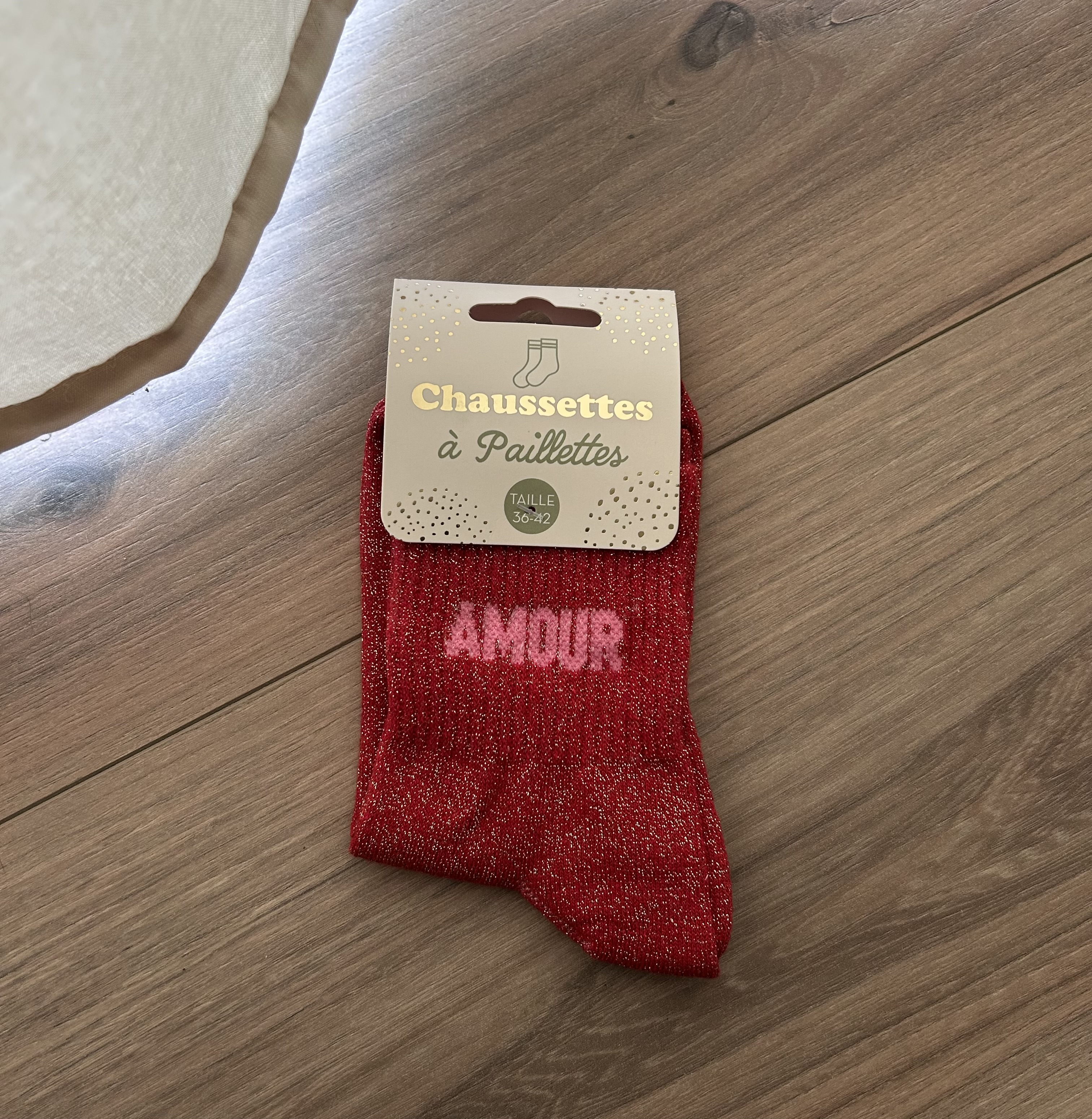 Chaussettes à Paillettes Amour