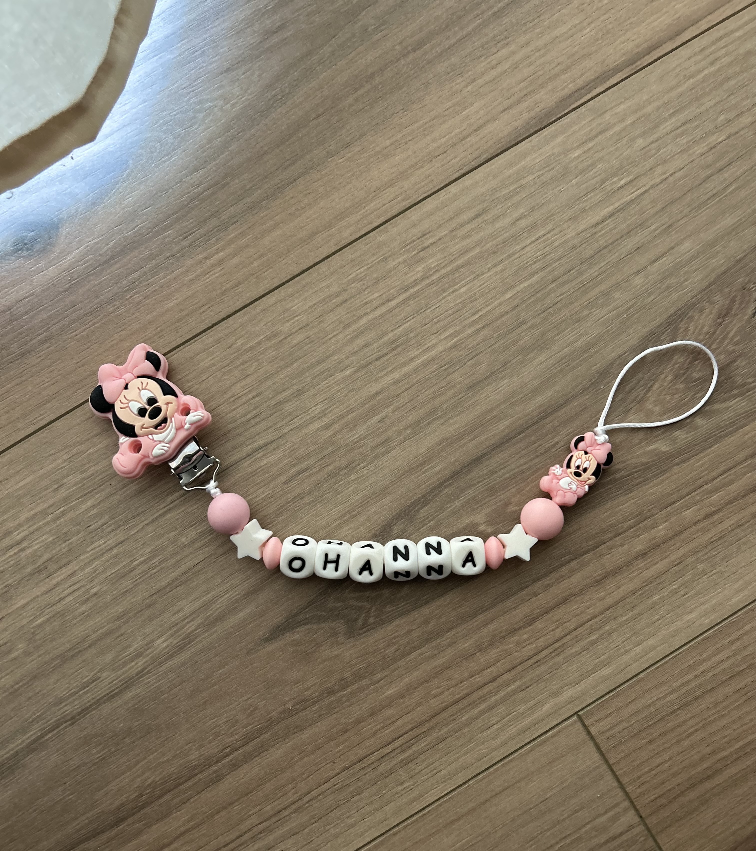 Attache-tétine personnalisable Minnie