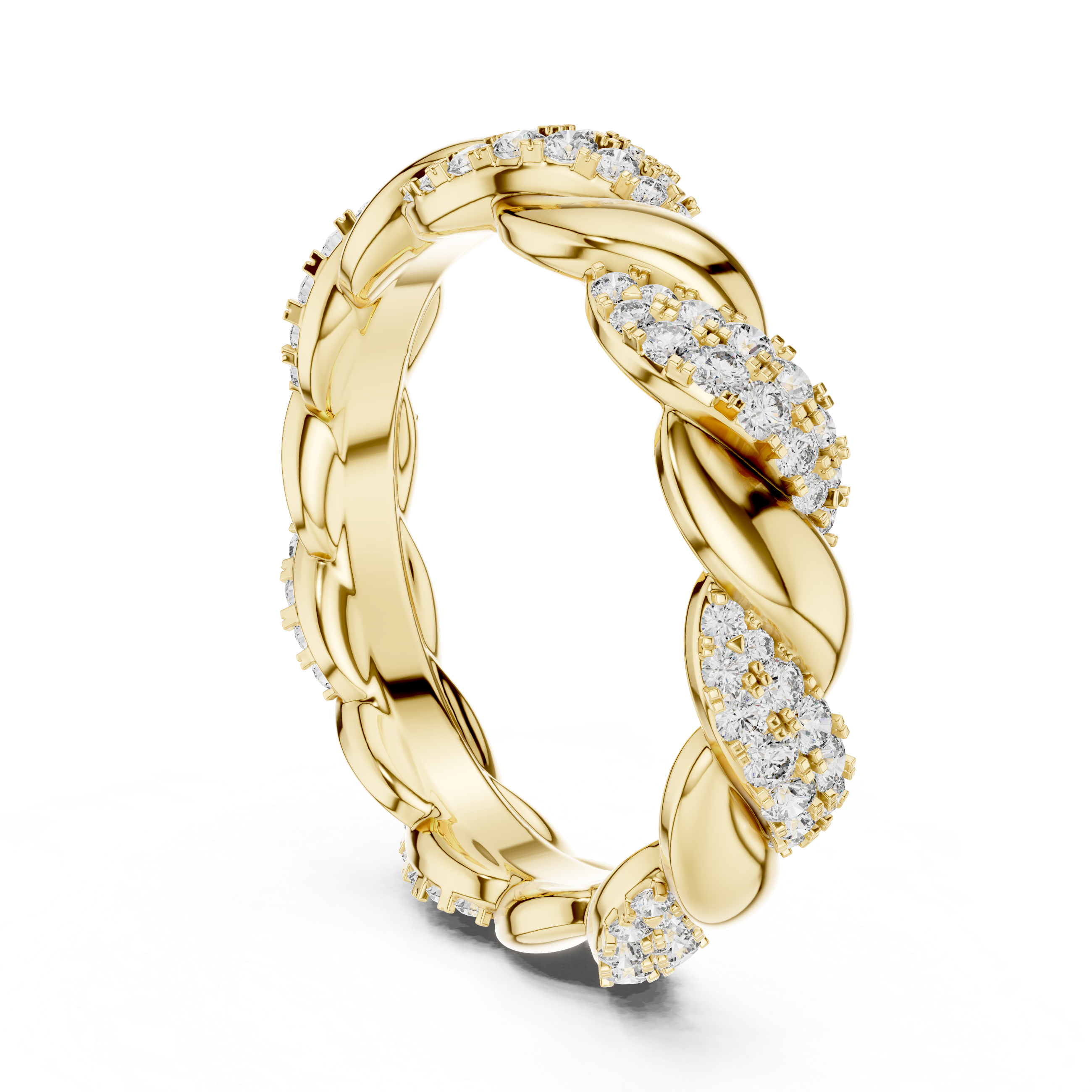 TWISTED PAVE ETERNITY BAND
