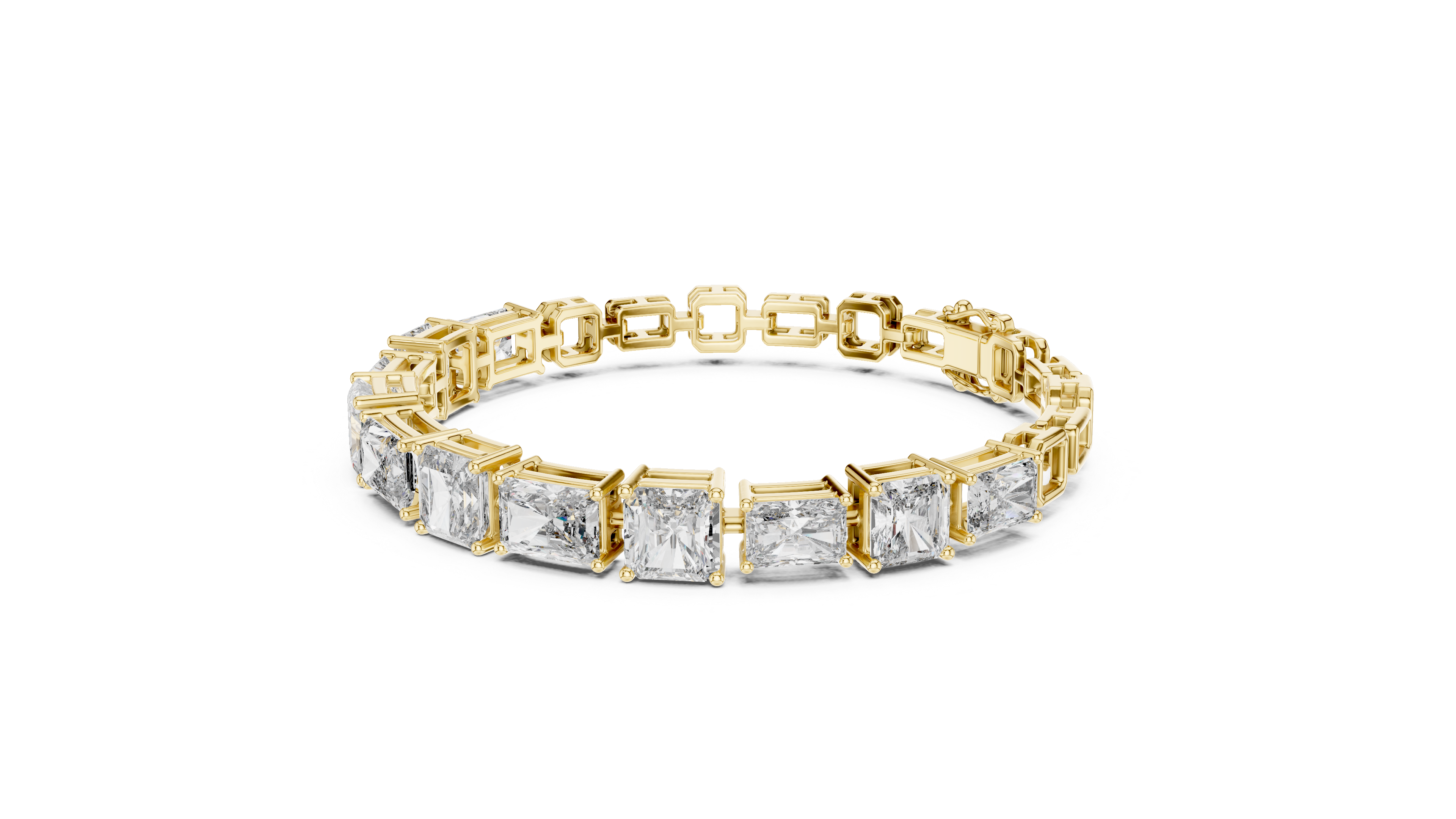 GLÉAMIC IMPERIAL RADIANT PRISM CUT DIAMOND SIGNATURE BRACELET