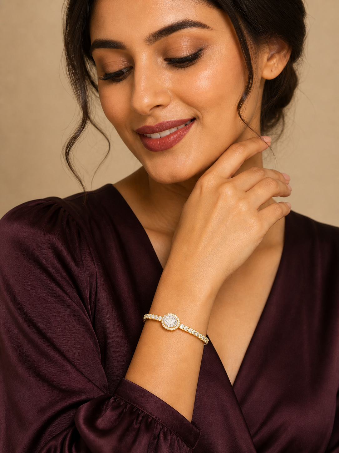 ROYAL SOLITAIRE AURUM RADIANCE ETERNAL DIAMOND TENNIS LUXE BRACELET
