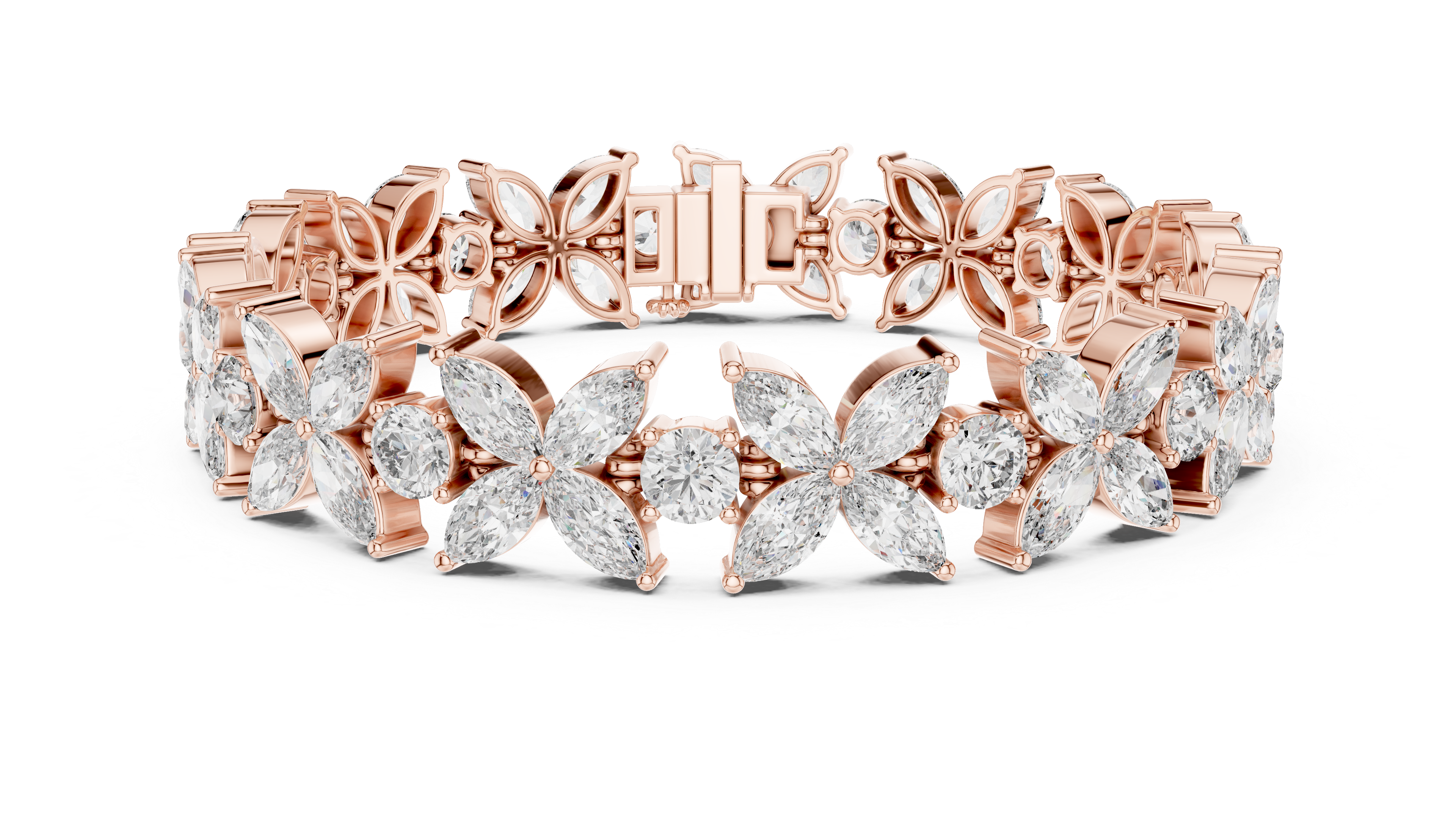 MAJESTIC FLORAL RADIANCE DIAMOND BRACELET