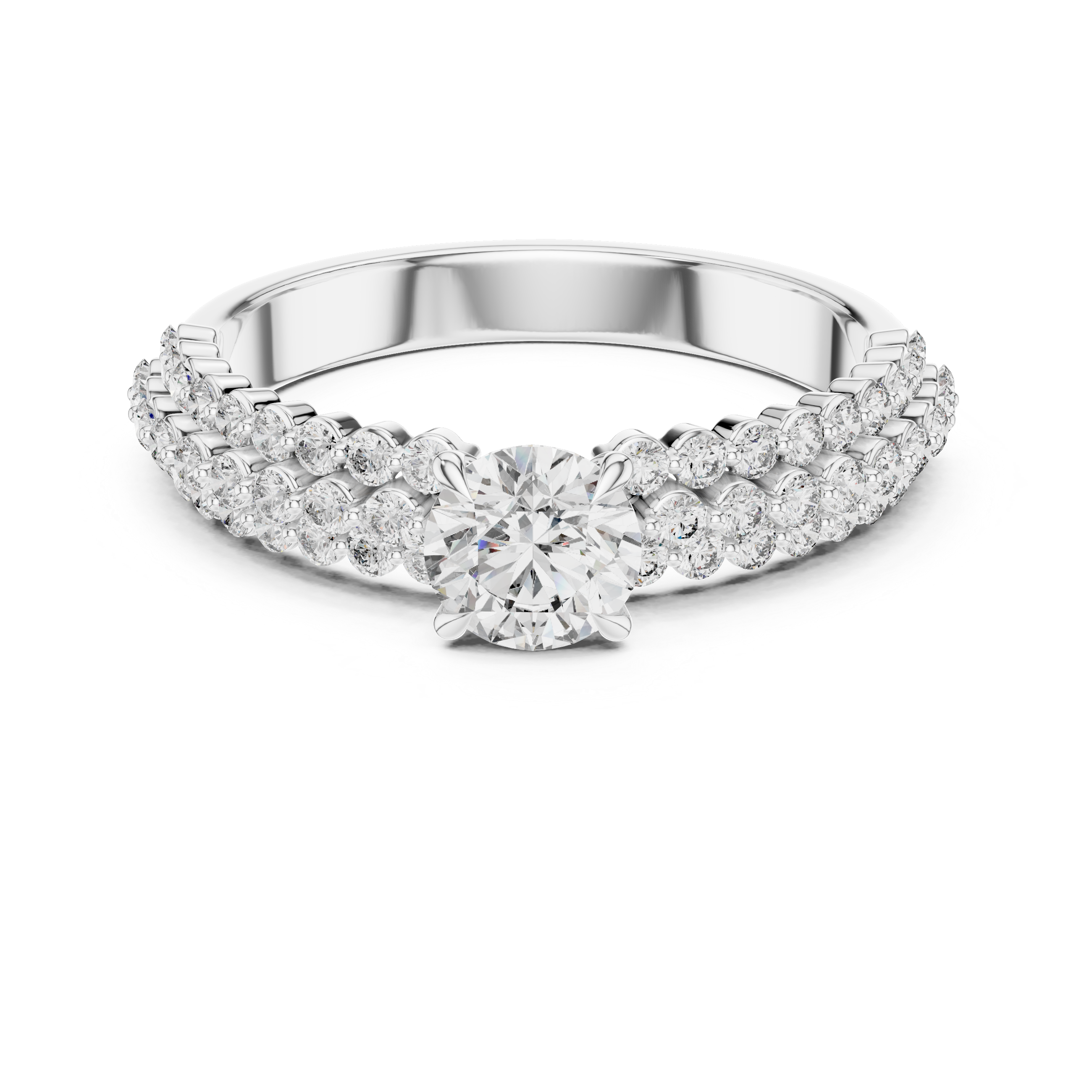 ROUND AURA TRIO RING