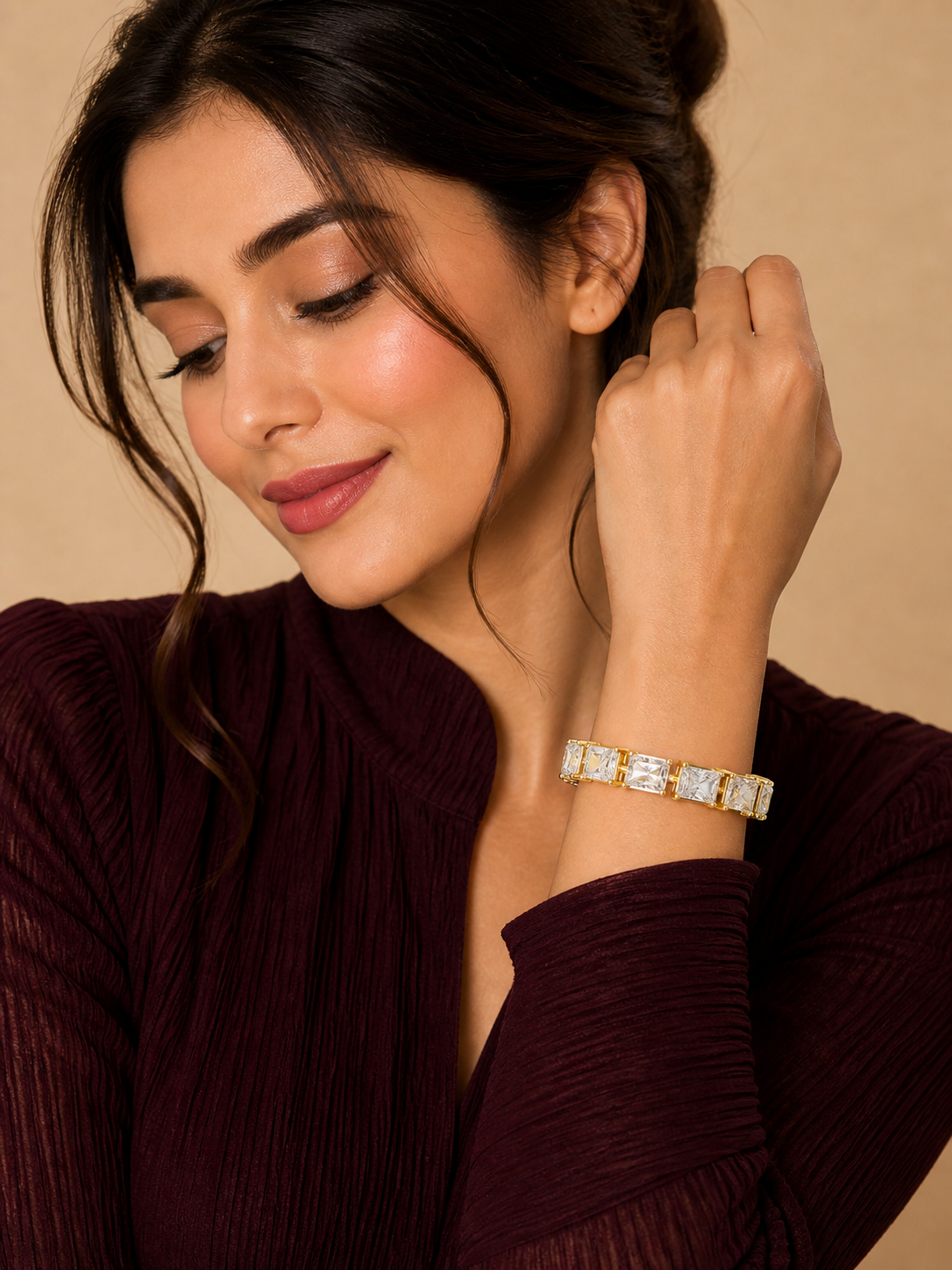 GLÉAMIC IMPERIAL RADIANT PRISM CUT DIAMOND SIGNATURE BRACELET