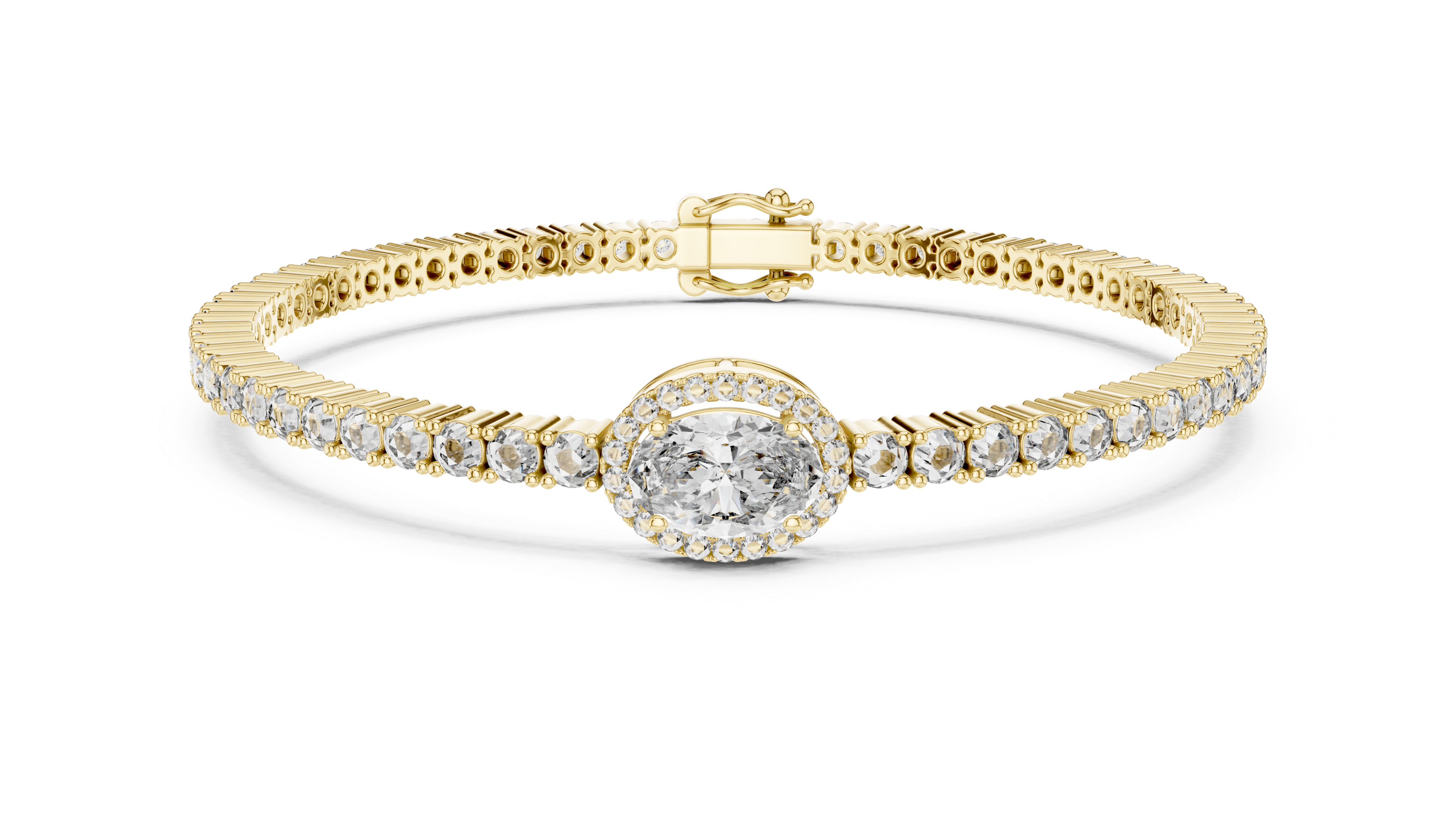 ROYAL SOLITAIRE AURUM RADIANCE ETERNAL DIAMOND TENNIS LUXE BRACELET