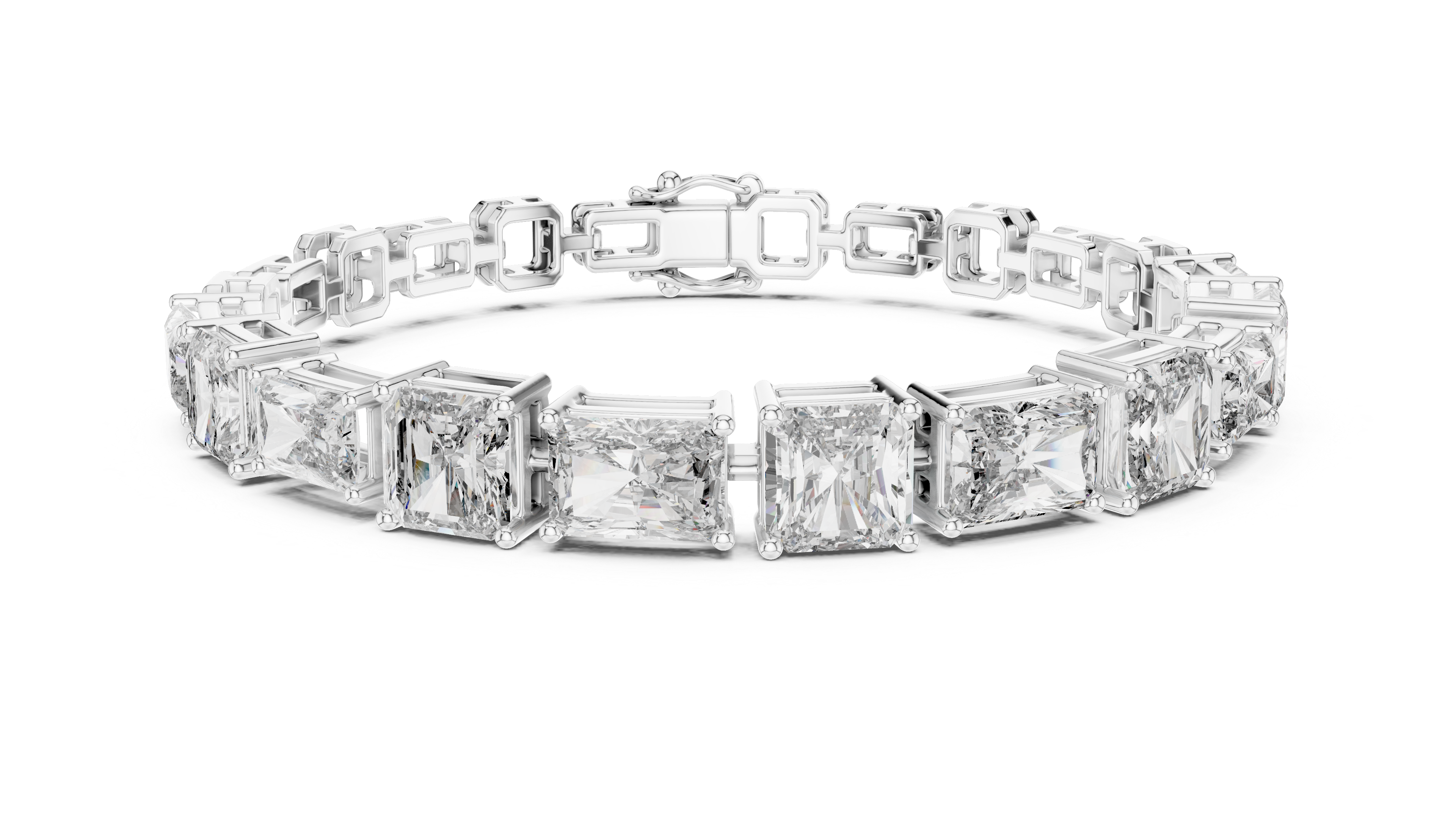 GLÉAMIC IMPERIAL RADIANT PRISM CUT DIAMOND SIGNATURE BRACELET