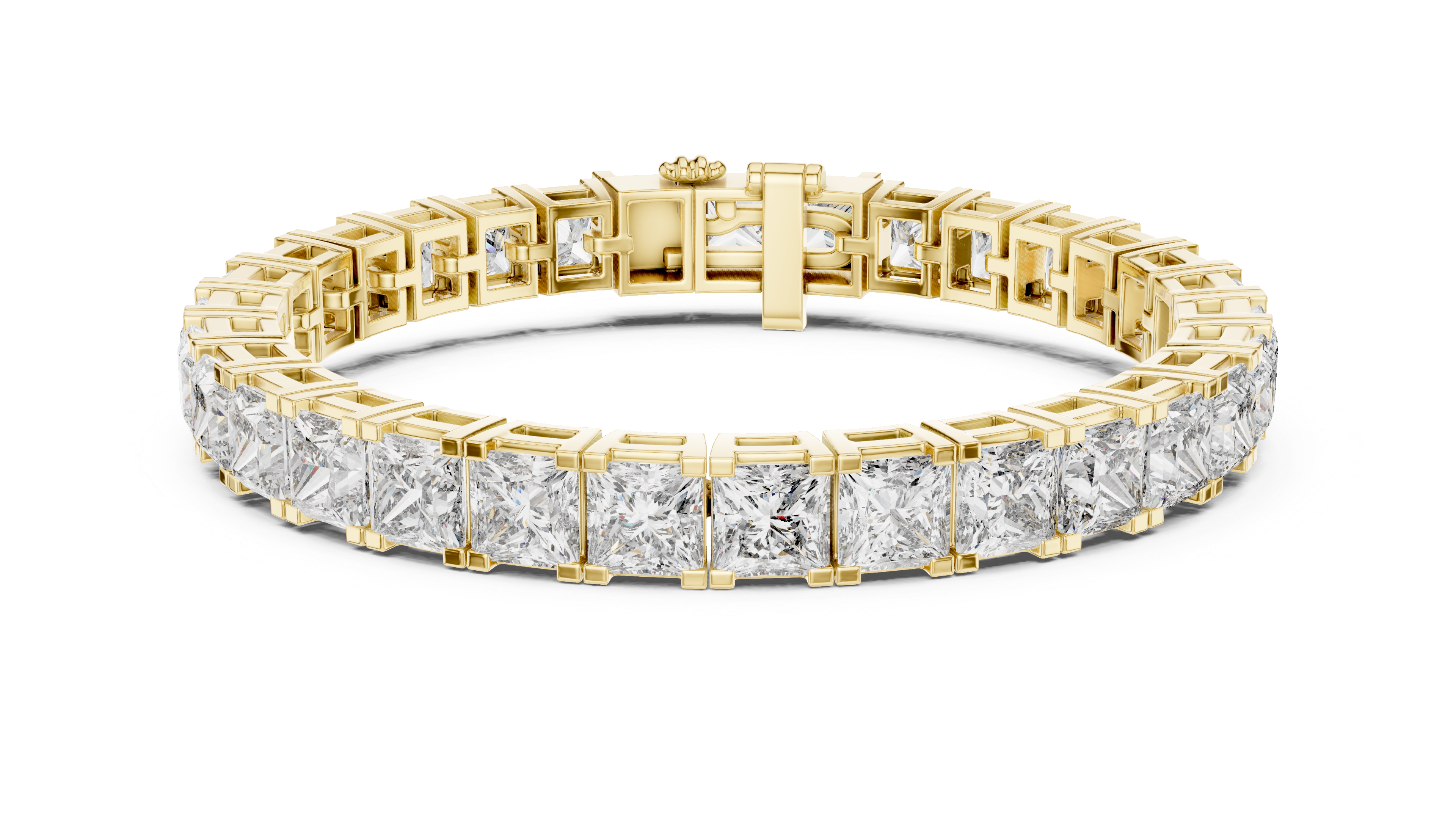 ROYALE IMPERIA PRINCESS CUT DIAMOND TENNIS BRACELET