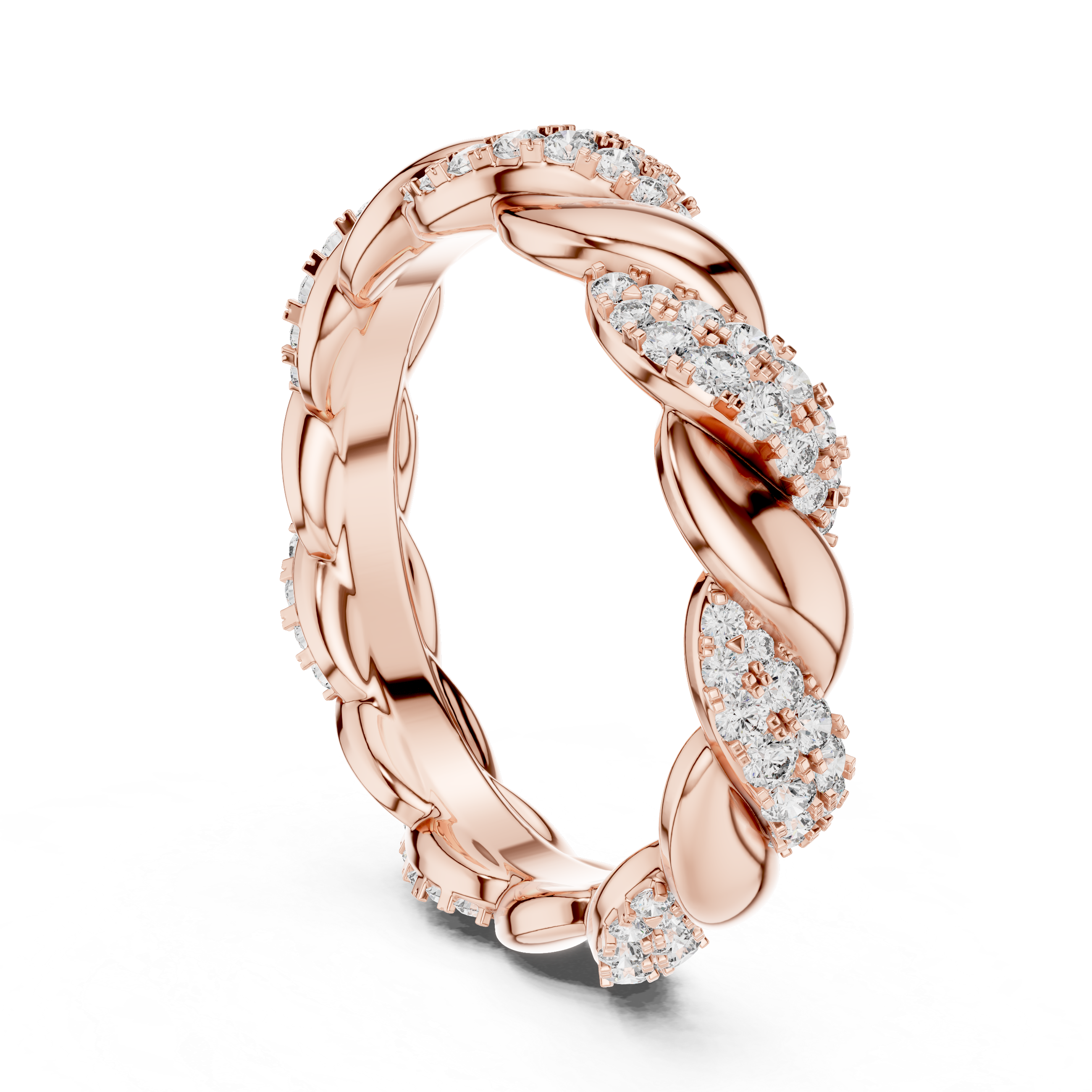 TWISTED PAVE ETERNITY BAND
