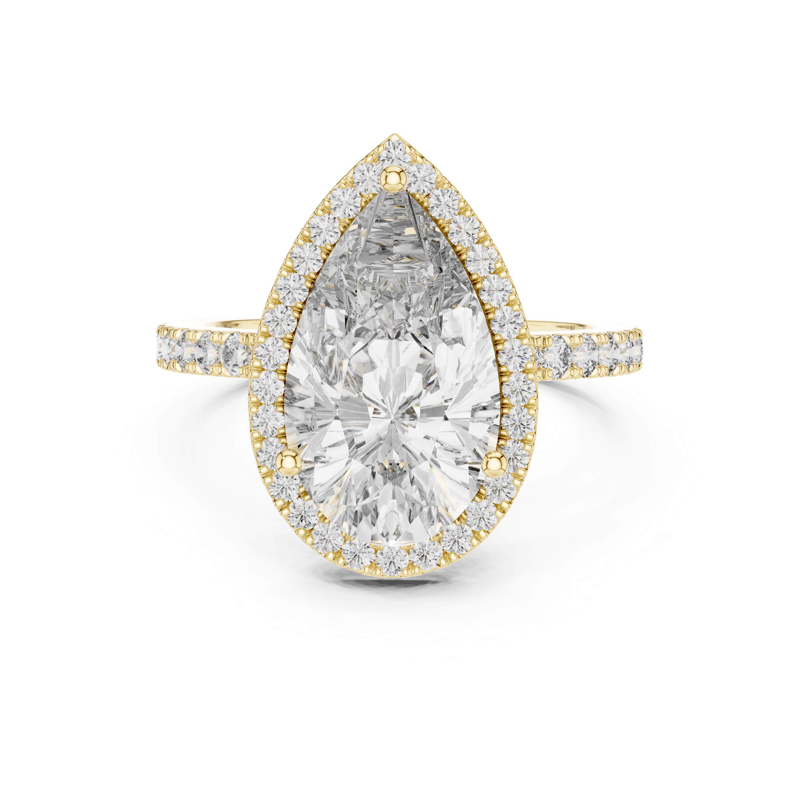 PEAR HALO AURA RING