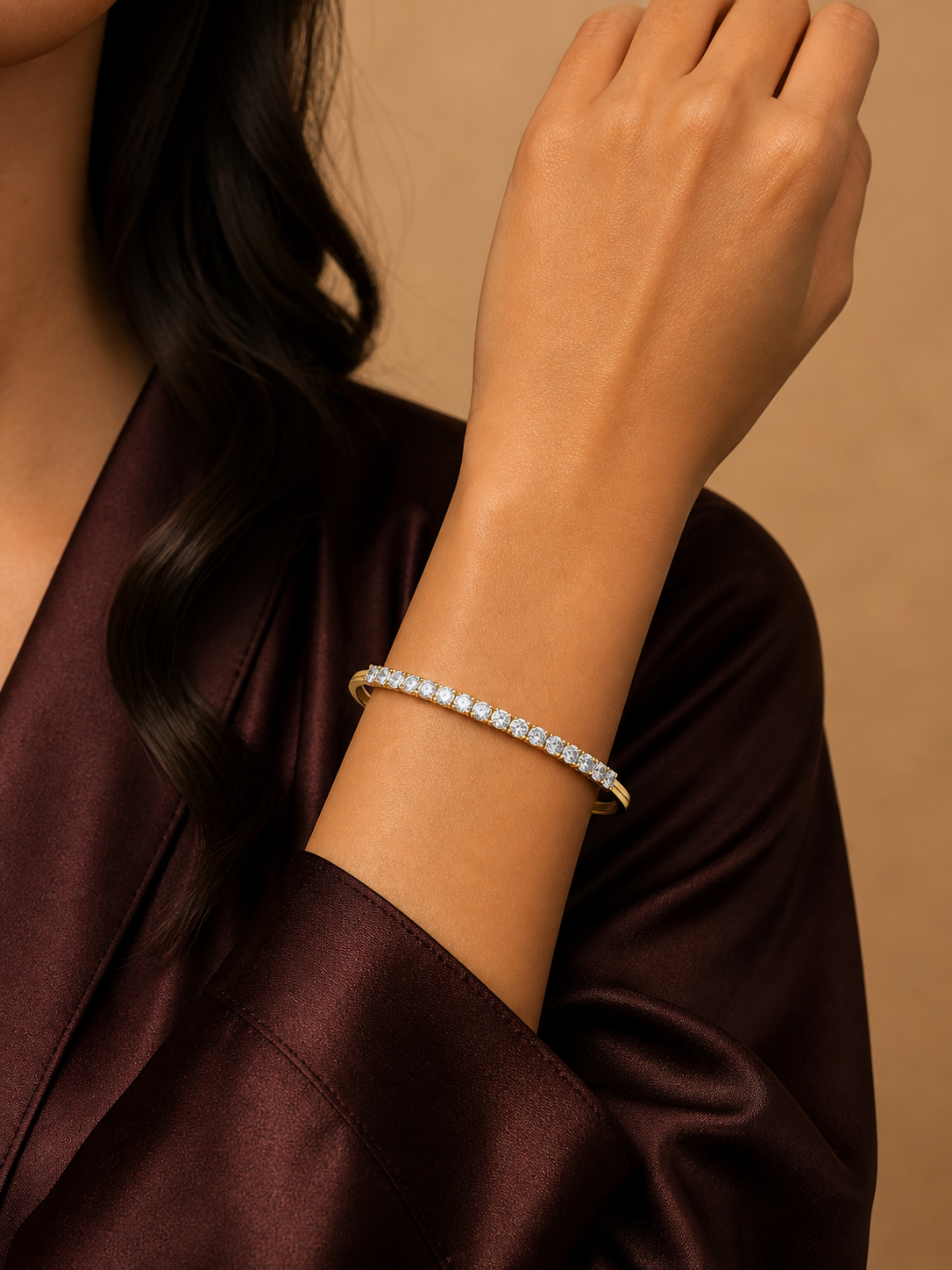 ROYAL LUMINA HALF BLOOM DIAMOND CUFF BRACELET