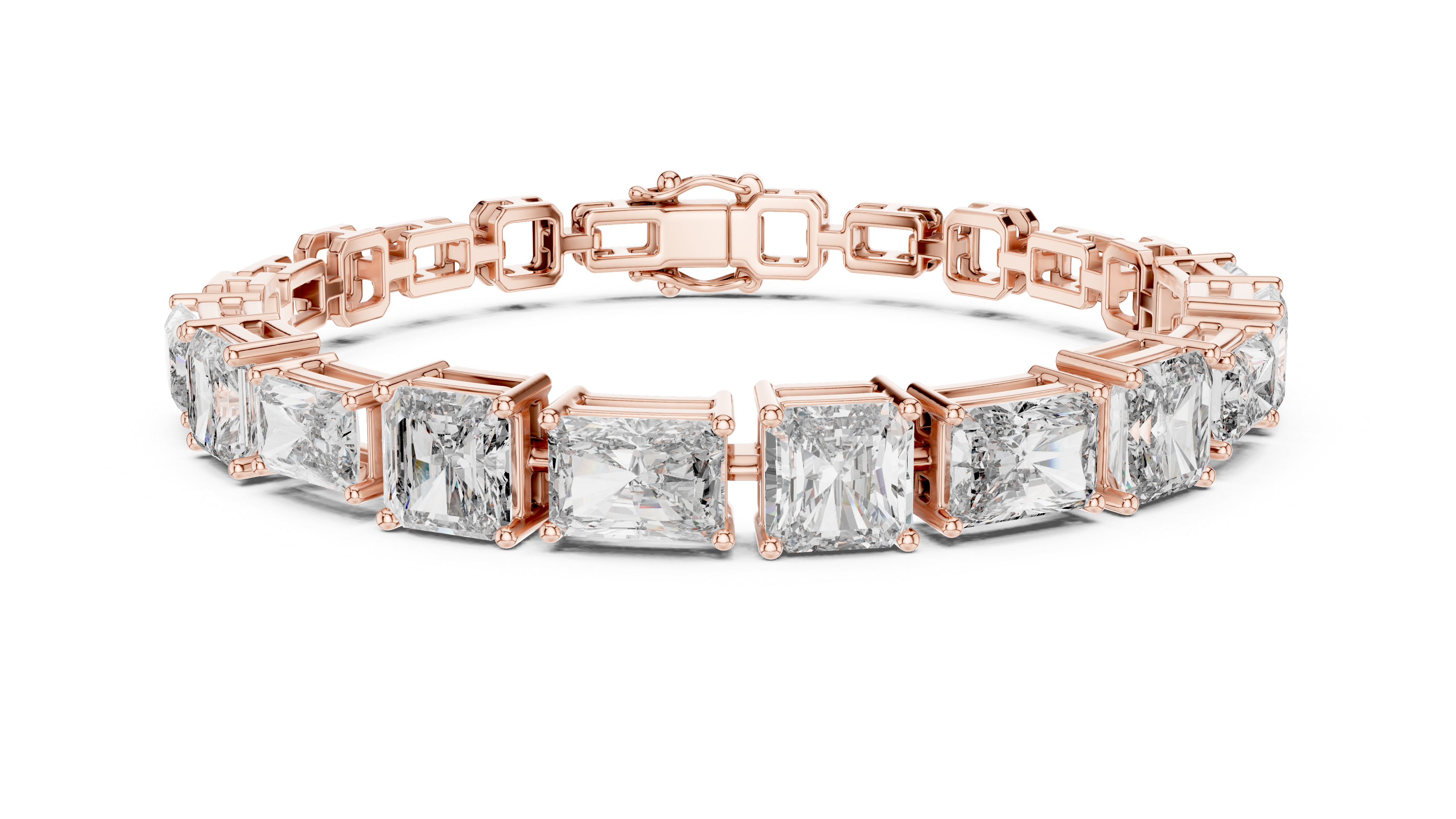 GLÉAMIC IMPERIAL RADIANT PRISM CUT DIAMOND SIGNATURE BRACELET