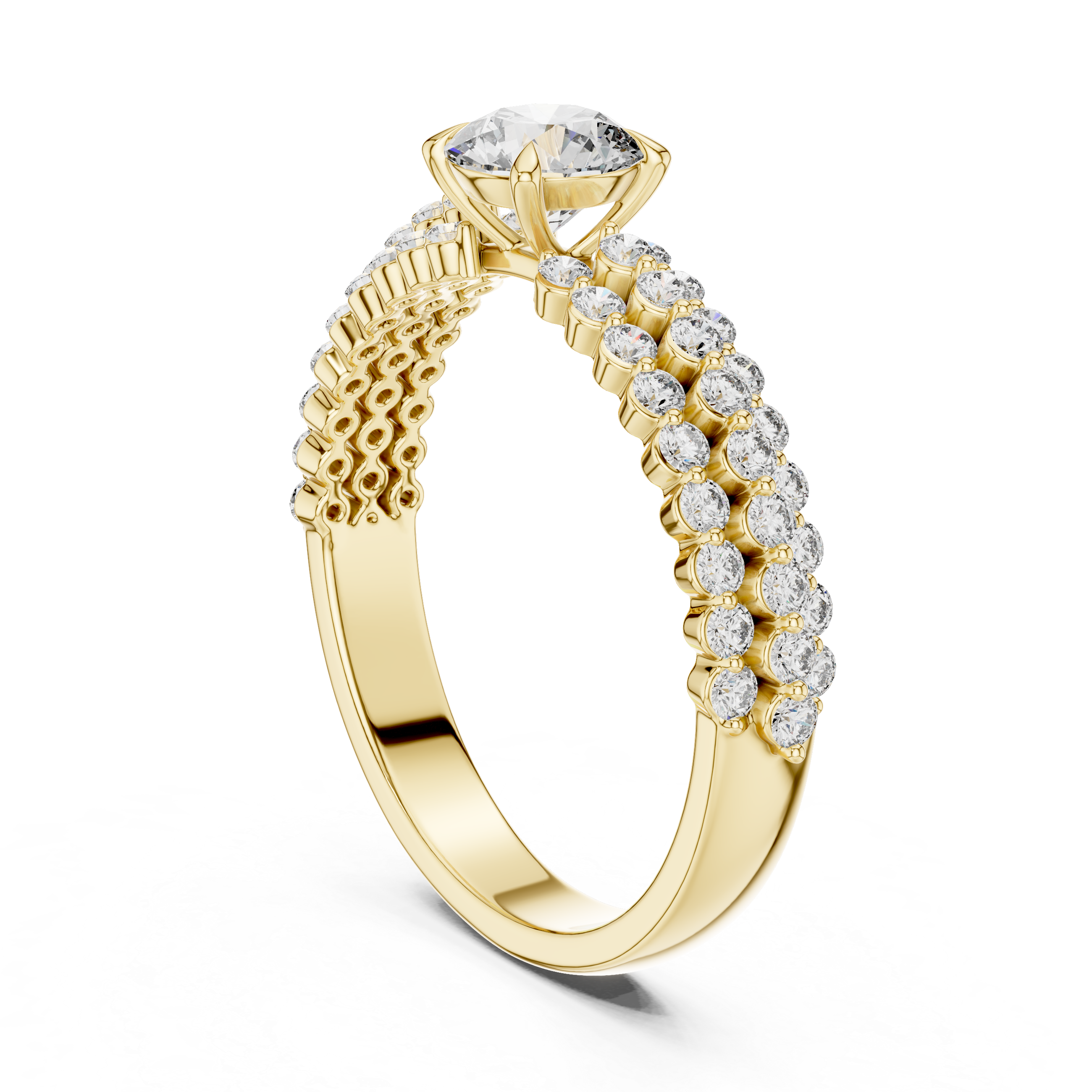 ROUND AURA TRIO RING