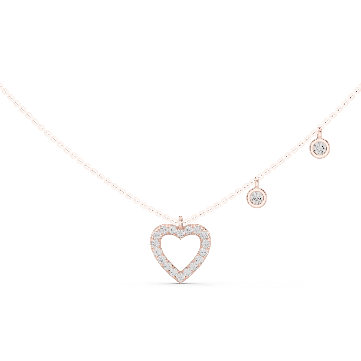 Hearts Unfold - Lab Diamond Pendant 
