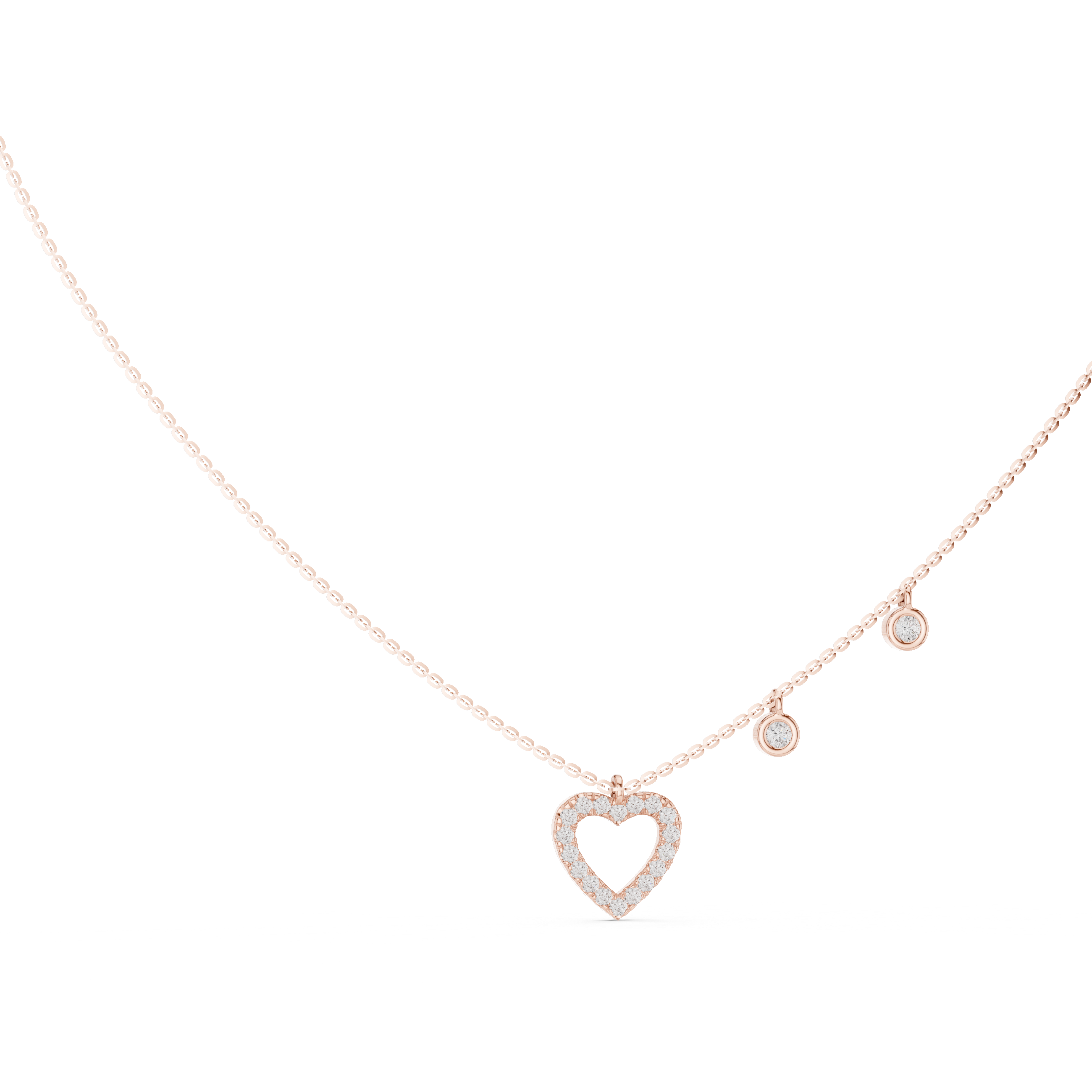 Hearts Unfold - Lab Diamond Pendant 