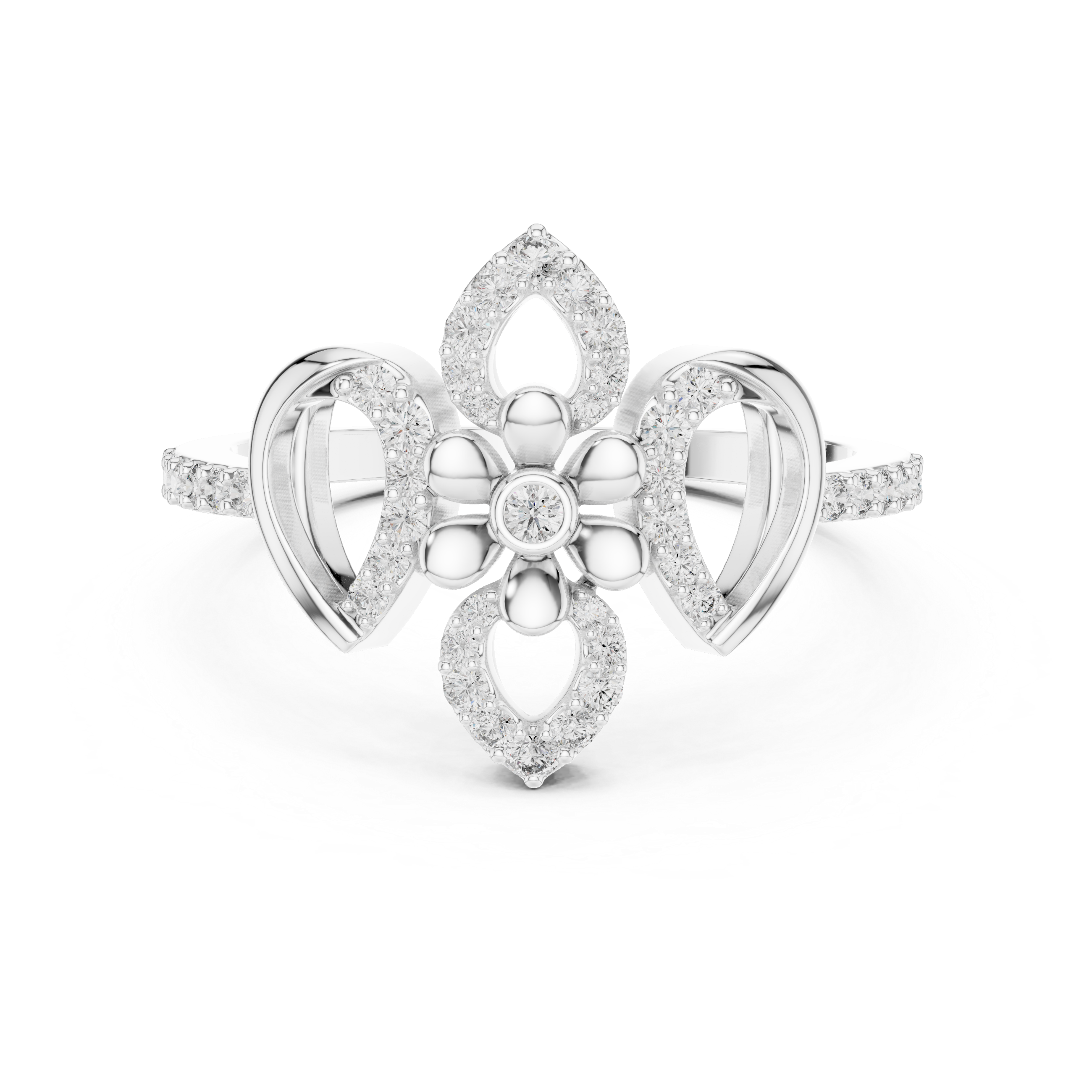 FLEUR-DE-LIS INSPIRED FLORAL RING