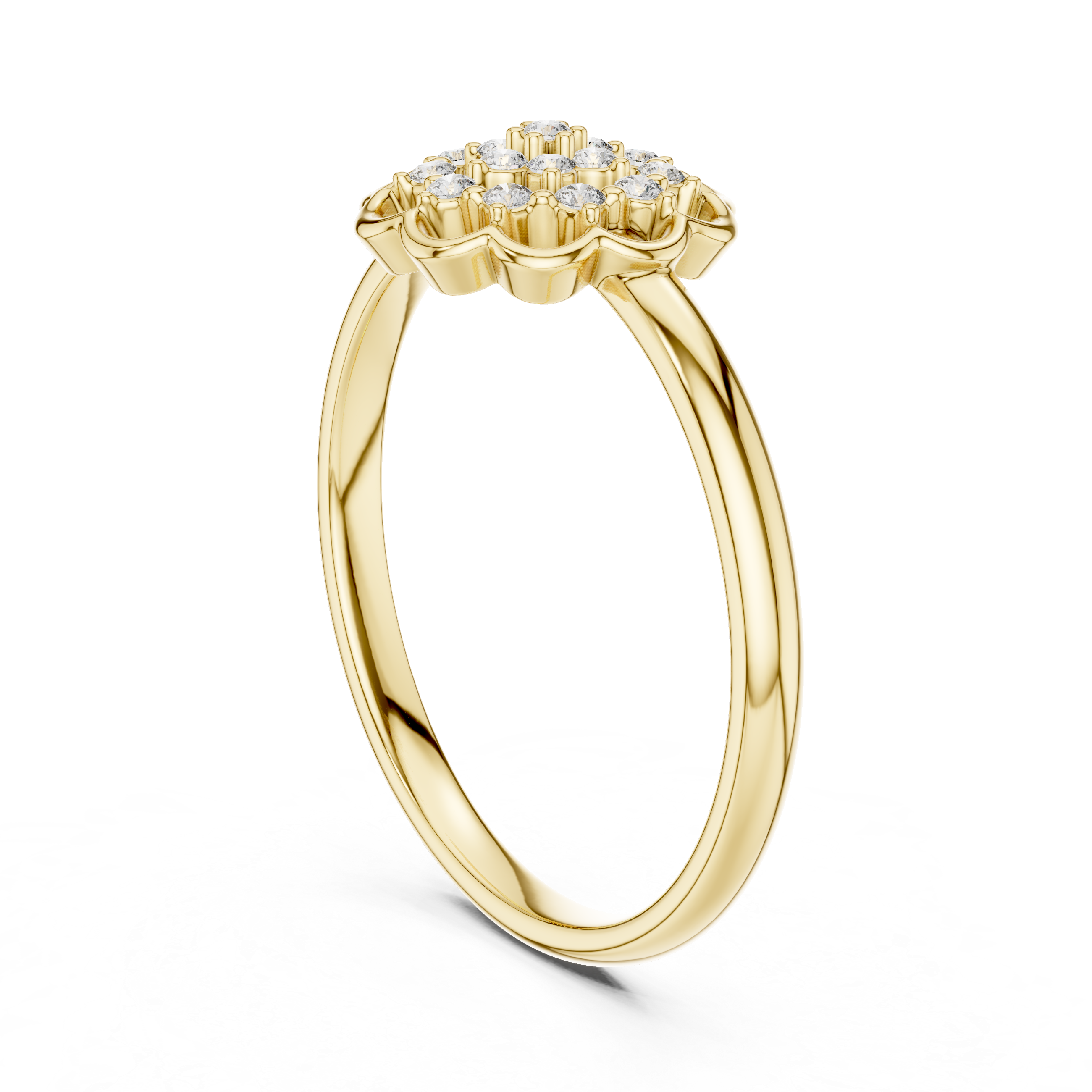 PETAL CLUSTER DIAMOND RING