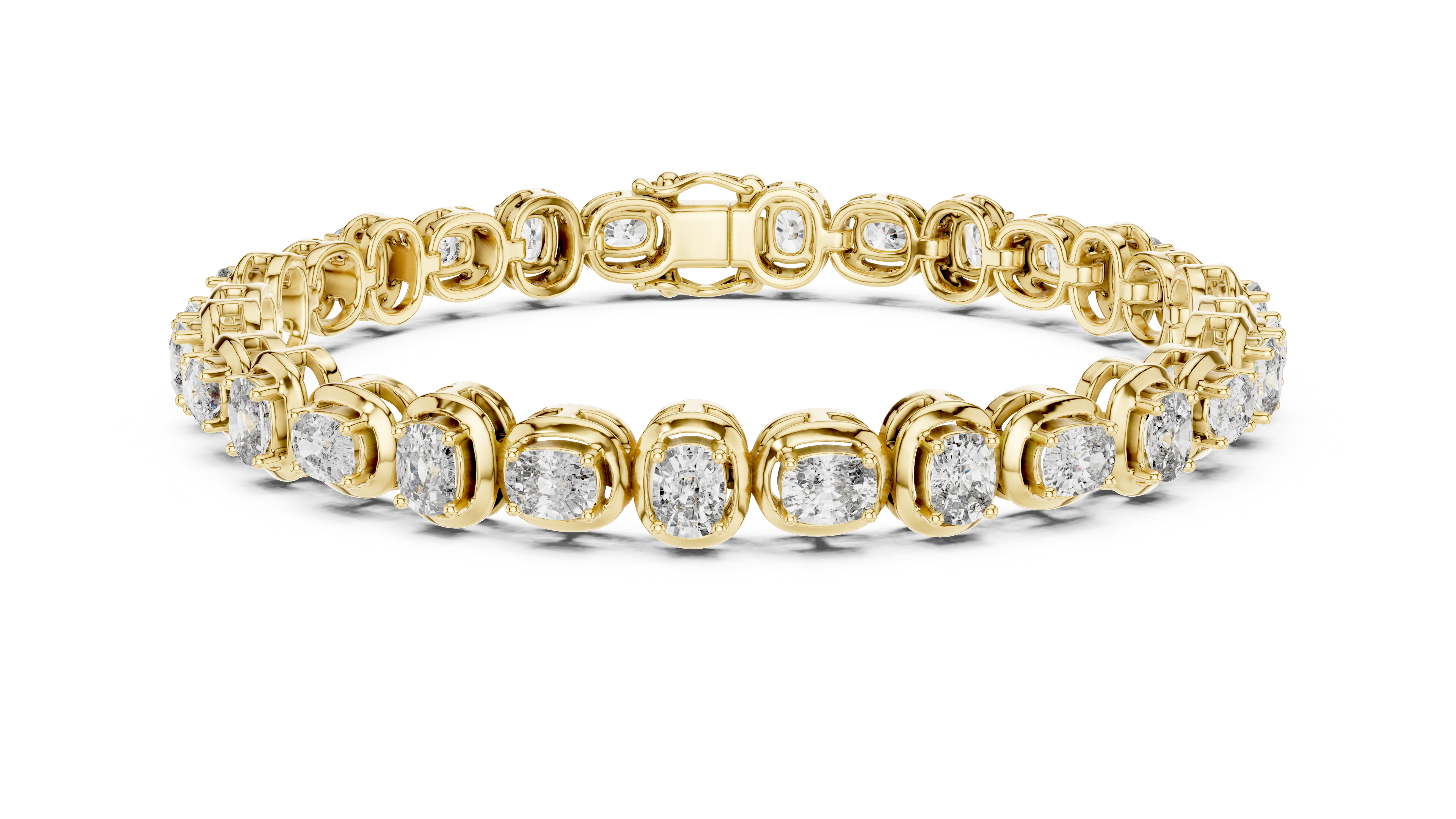 GLÉAMIC ROYAL AURUM CELESTIAL HALO DIAMOND LINK BRACELET