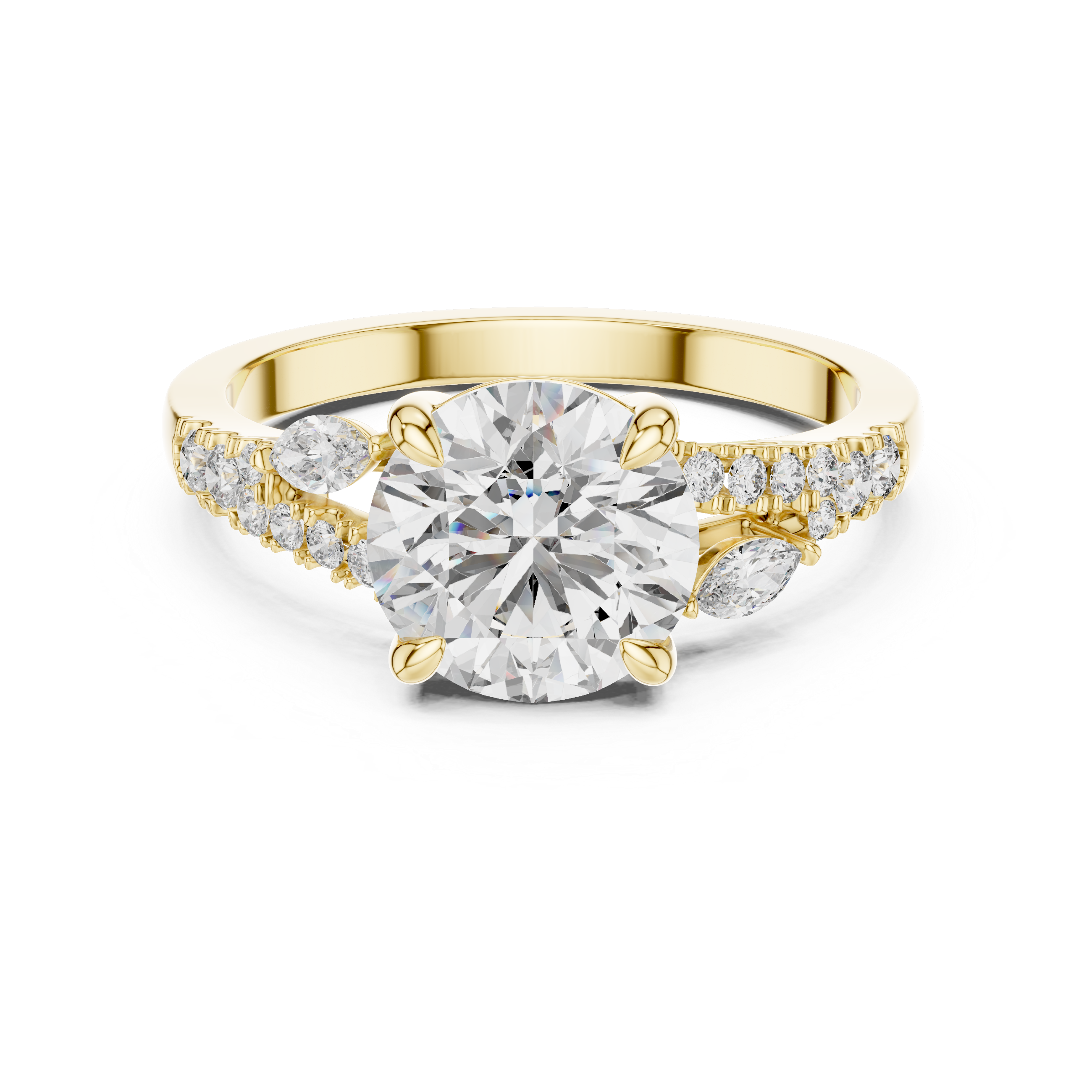 SOLITAIRE HALO AURA RING