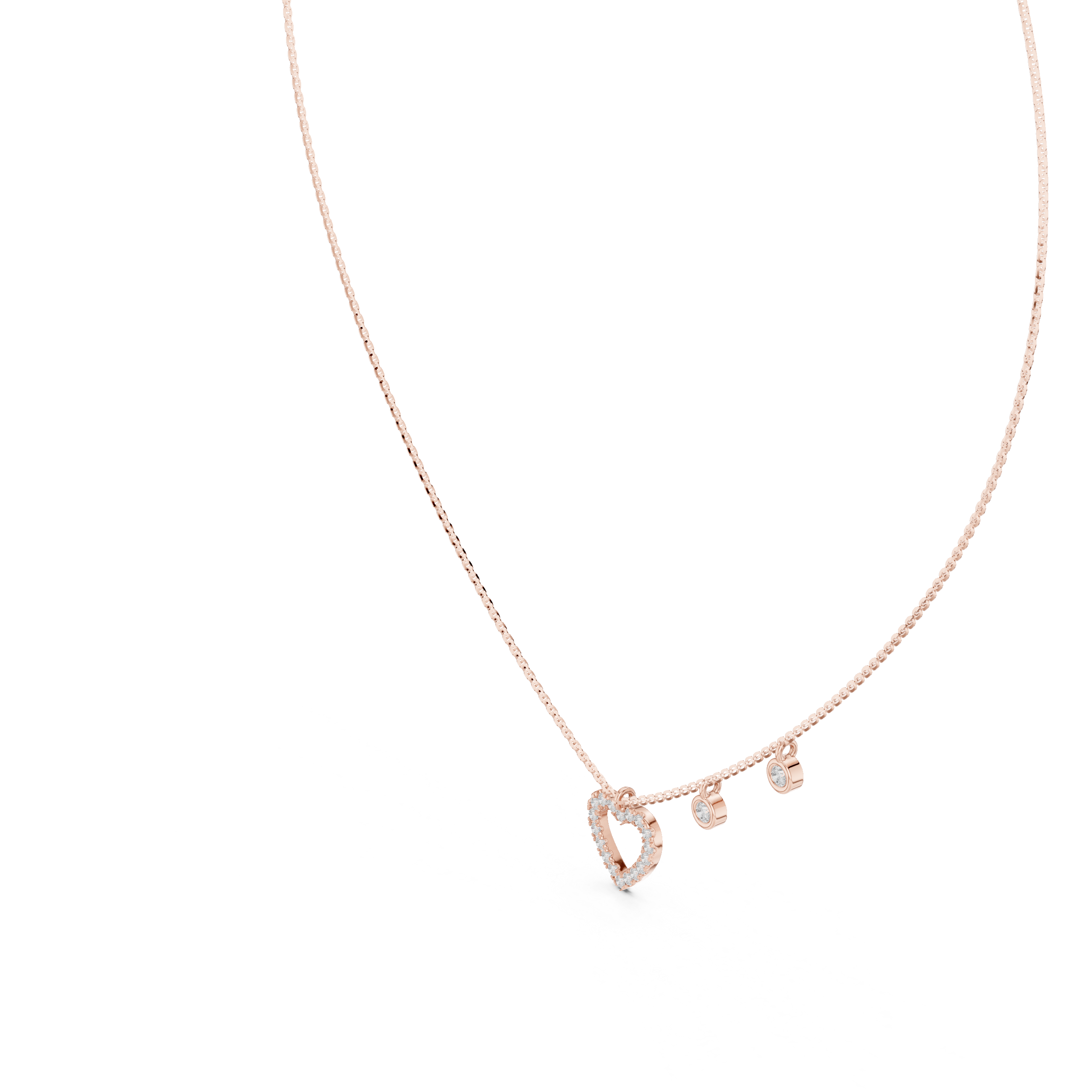 Hearts Unfold - Lab Diamond Pendant 