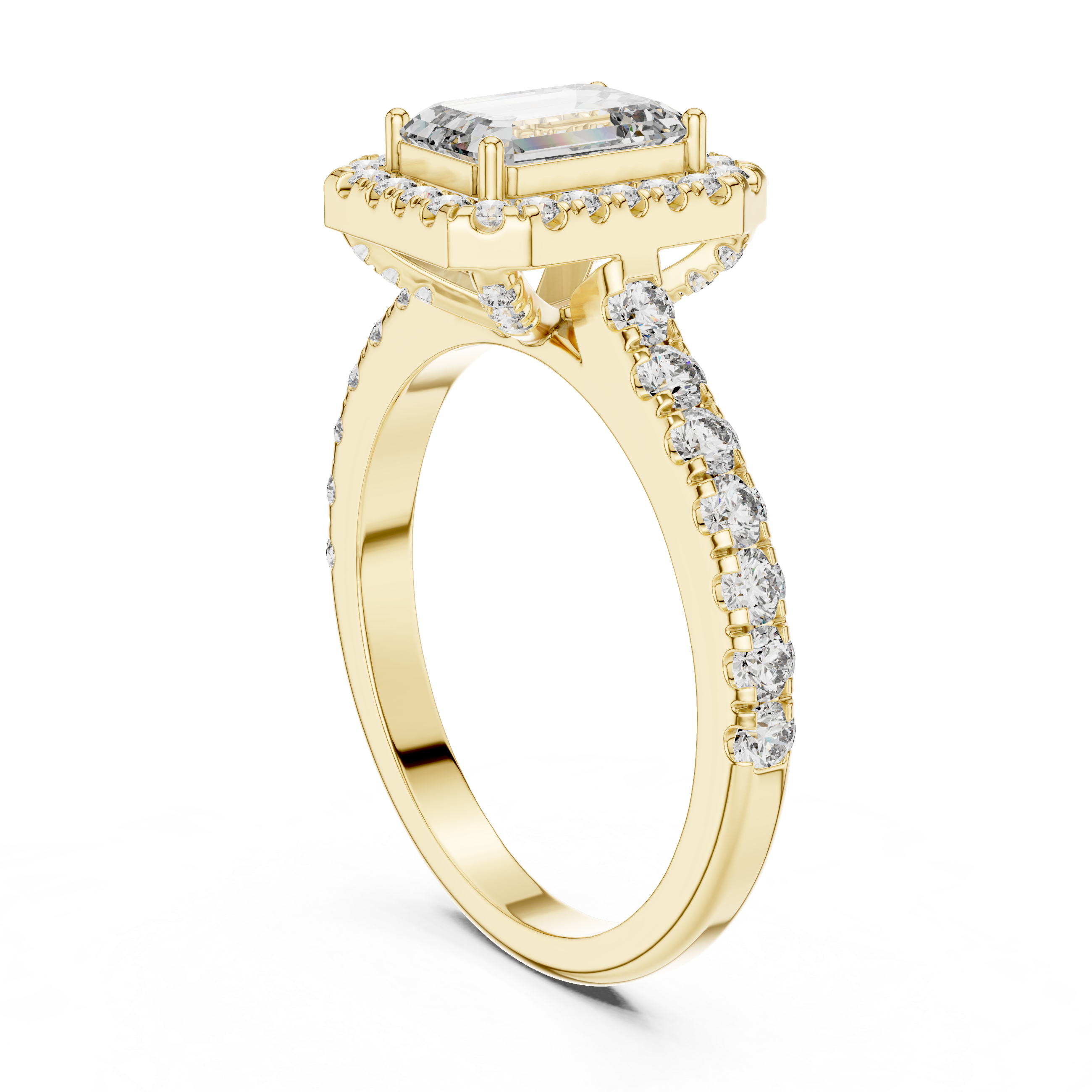 EMERALD HALO MANOR RING