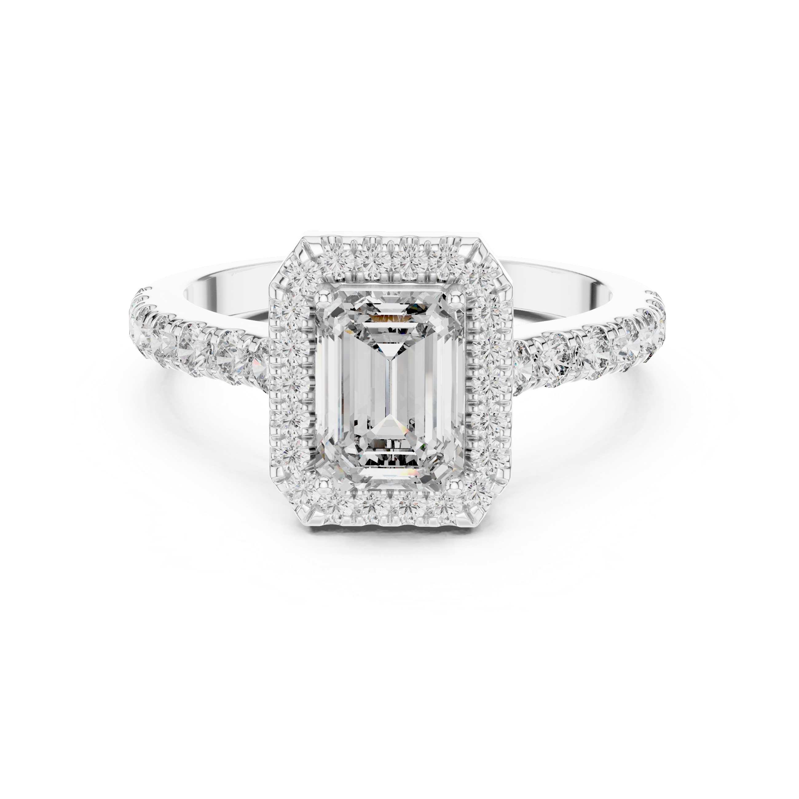 EMERALD HALO MANOR RING