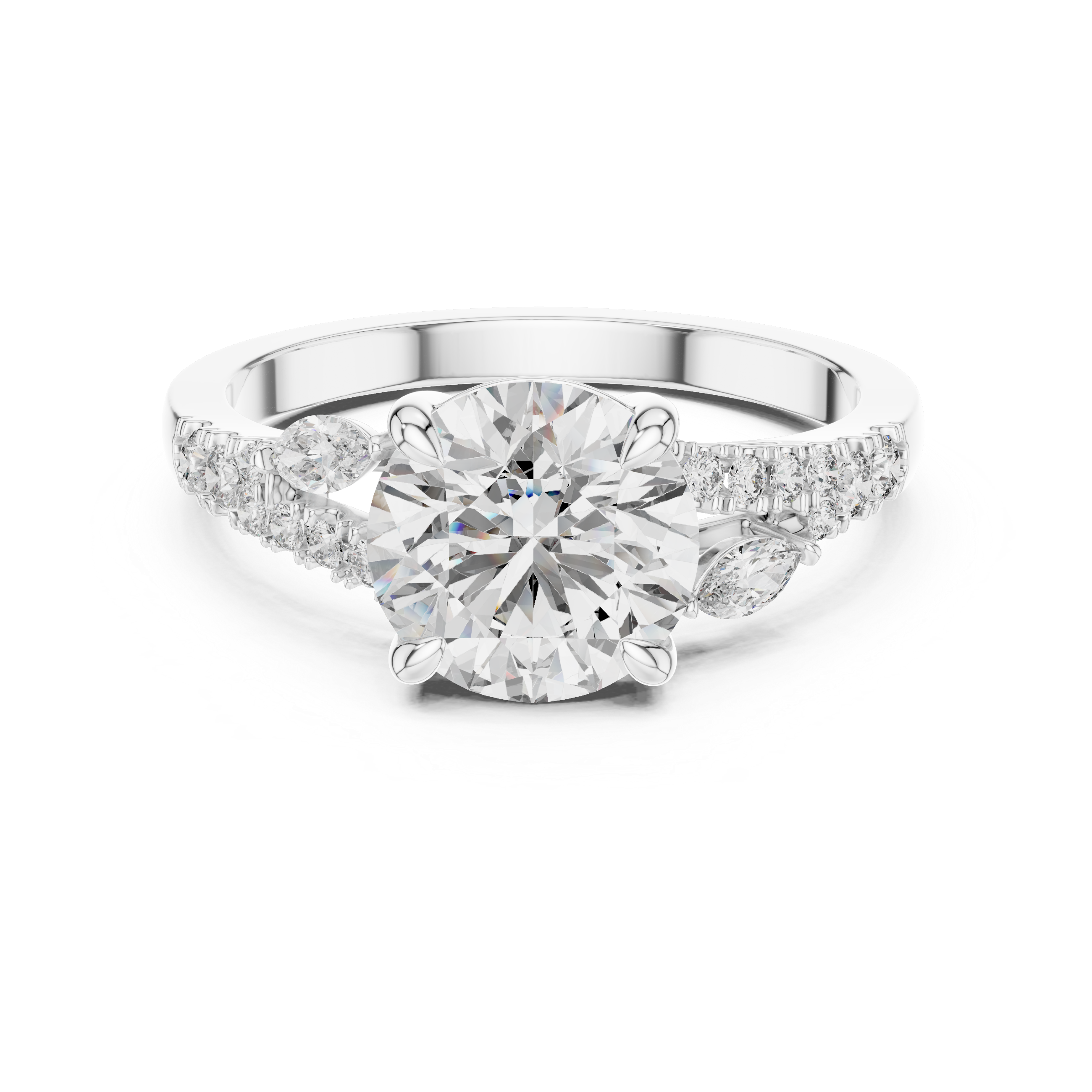 SOLITAIRE HALO AURA RING