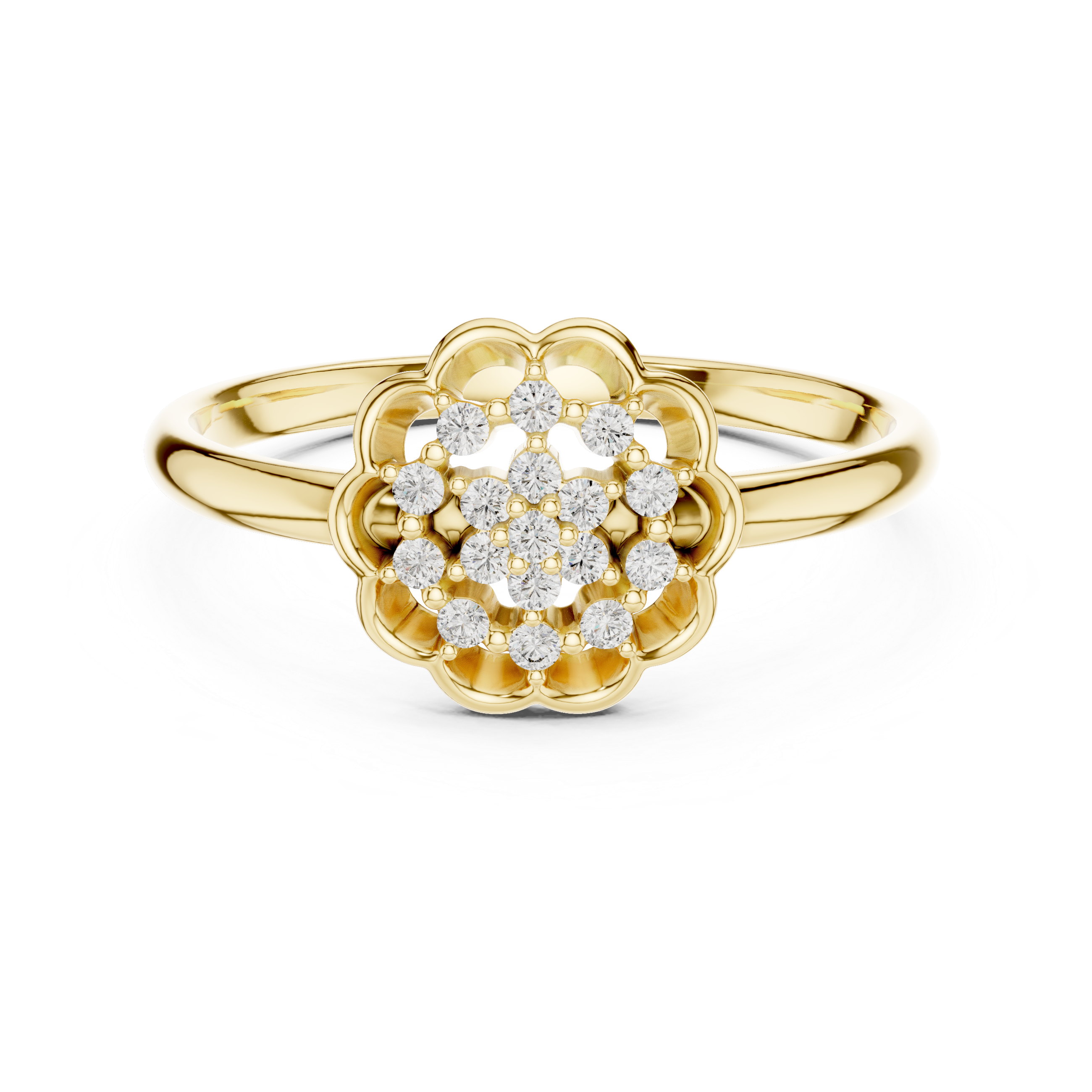 PETAL CLUSTER DIAMOND RING