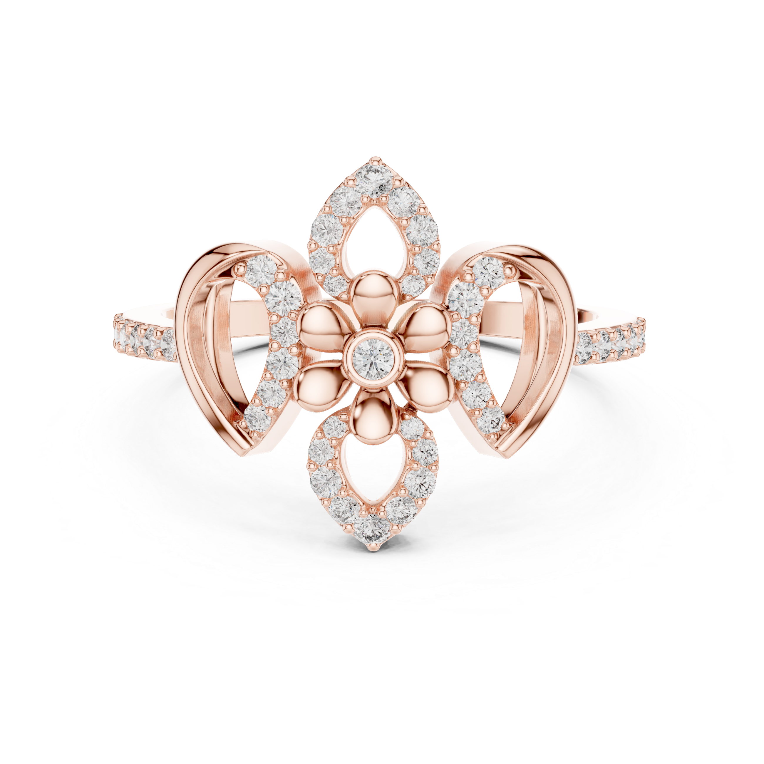 FLEUR-DE-LIS INSPIRED FLORAL RING