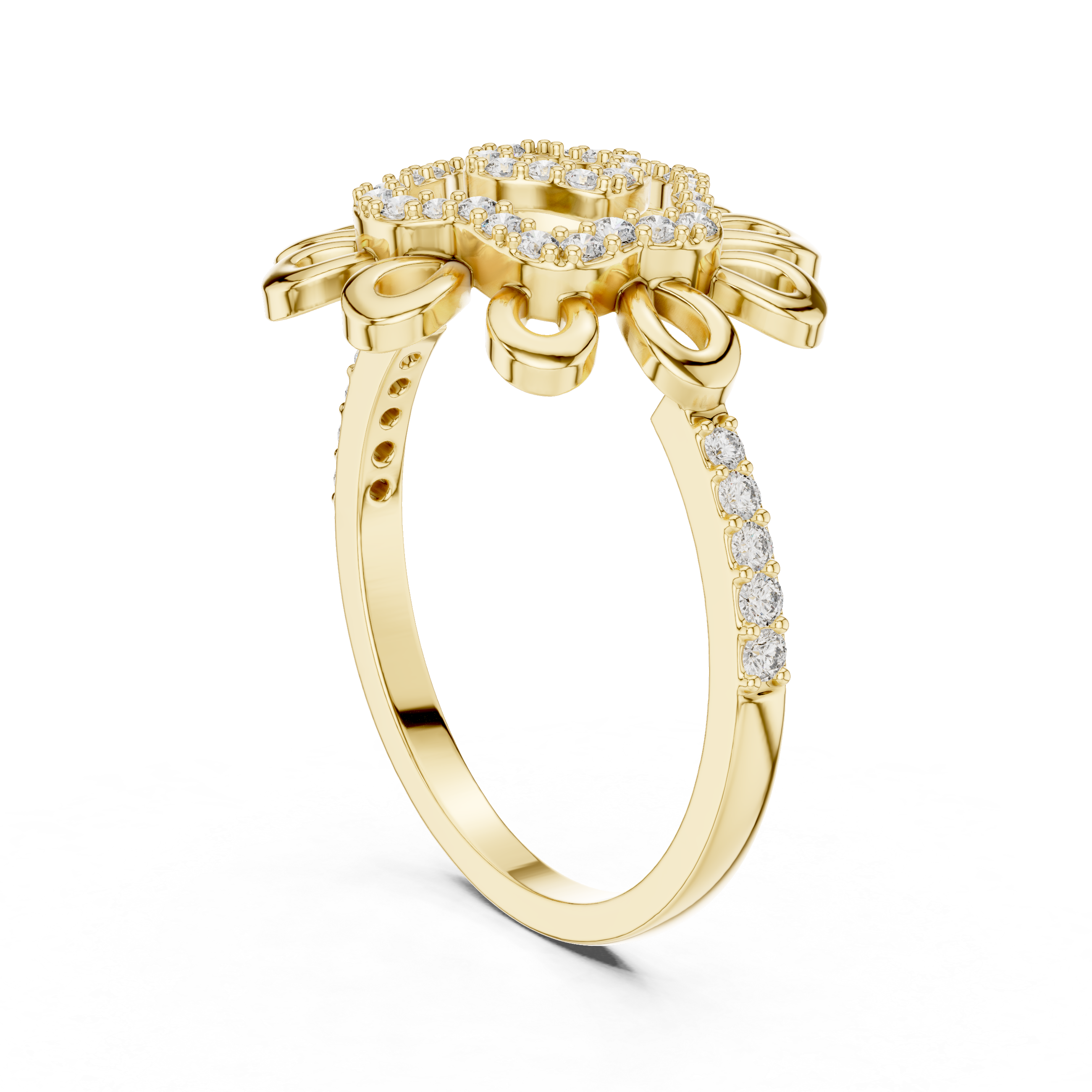 SUNBRUST PAVE STATEMENT RING
