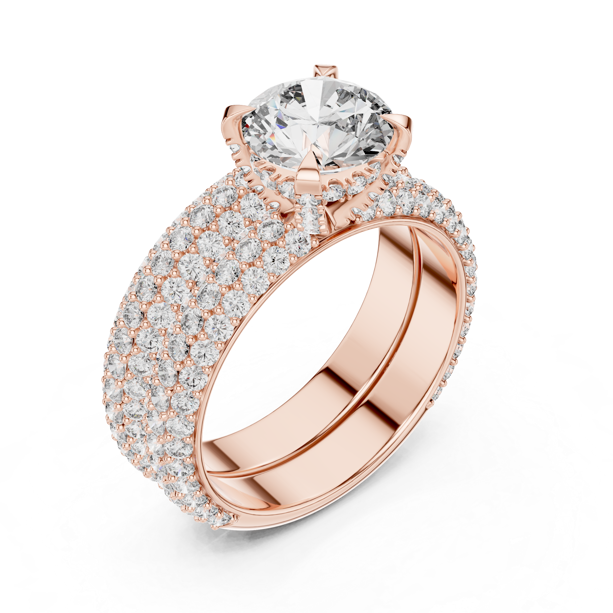 GLEAMIC PAVE SYMPHONY RING