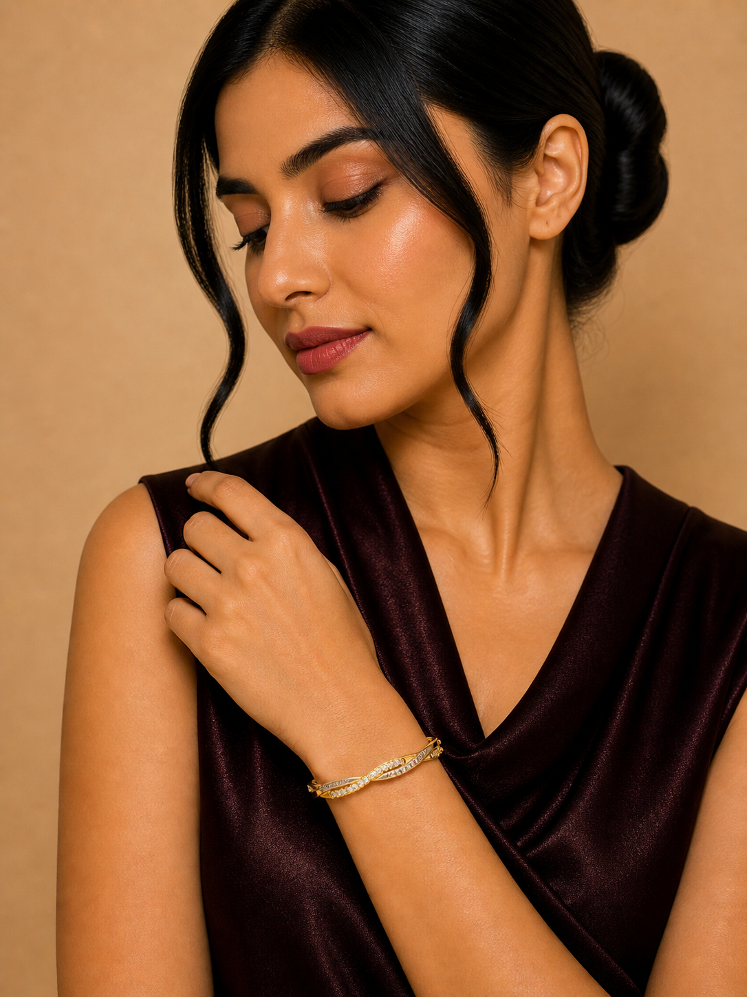VELVET AURORA DIAMOND TWIST ELEGANCE SIGNATURE BRACELATE
