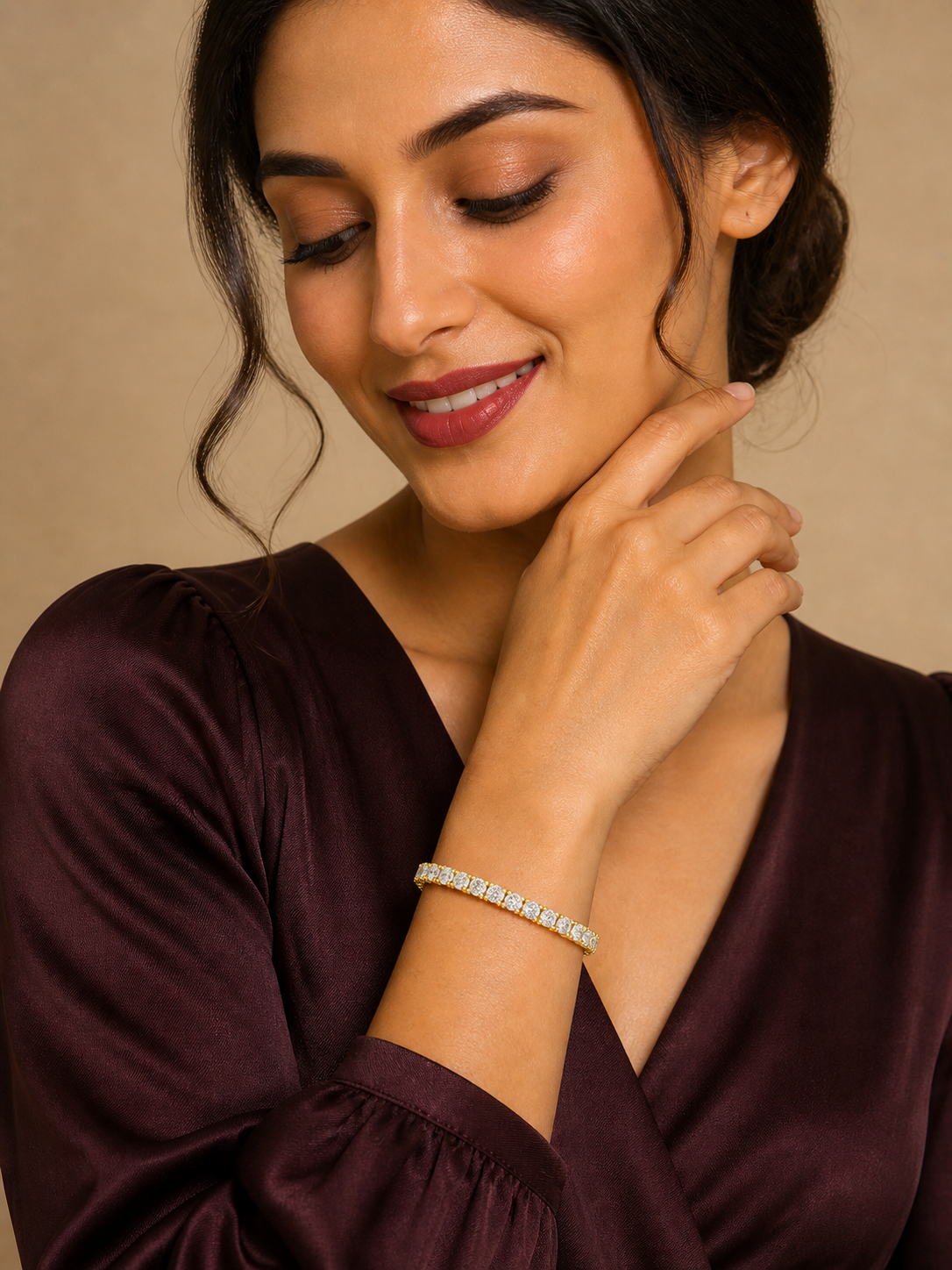 CELESTIAL AURUM INFINITY  TENNIS ROYAL ELEGANCE SIGNATURE BRACELET