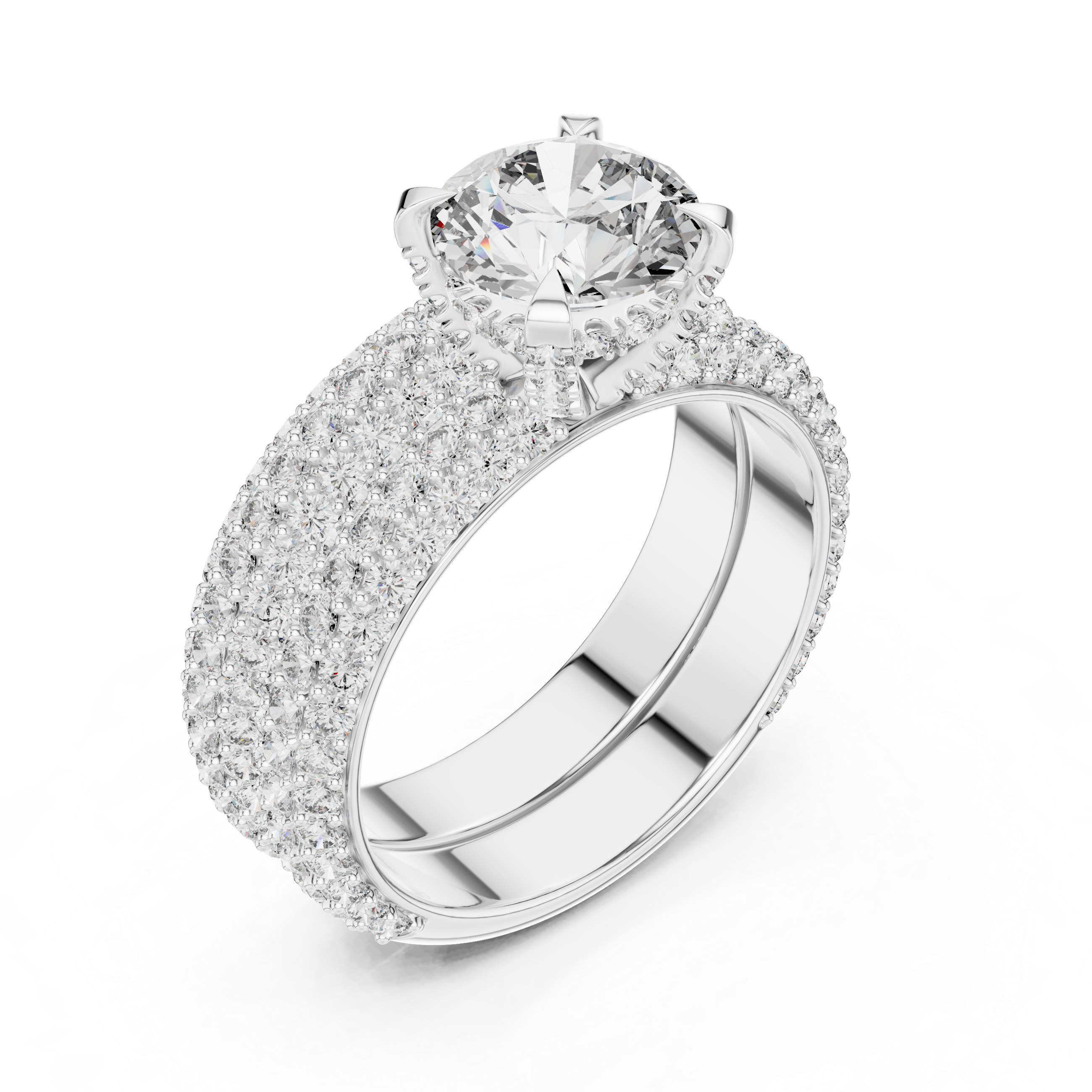 GLEAMIC PAVE SYMPHONY RING
