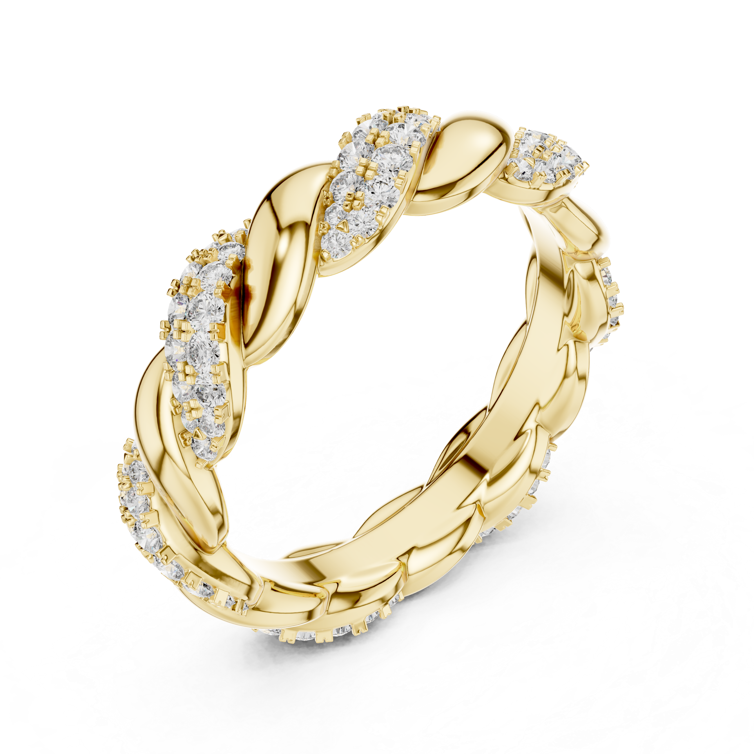 TWISTED PAVE ETERNITY BAND