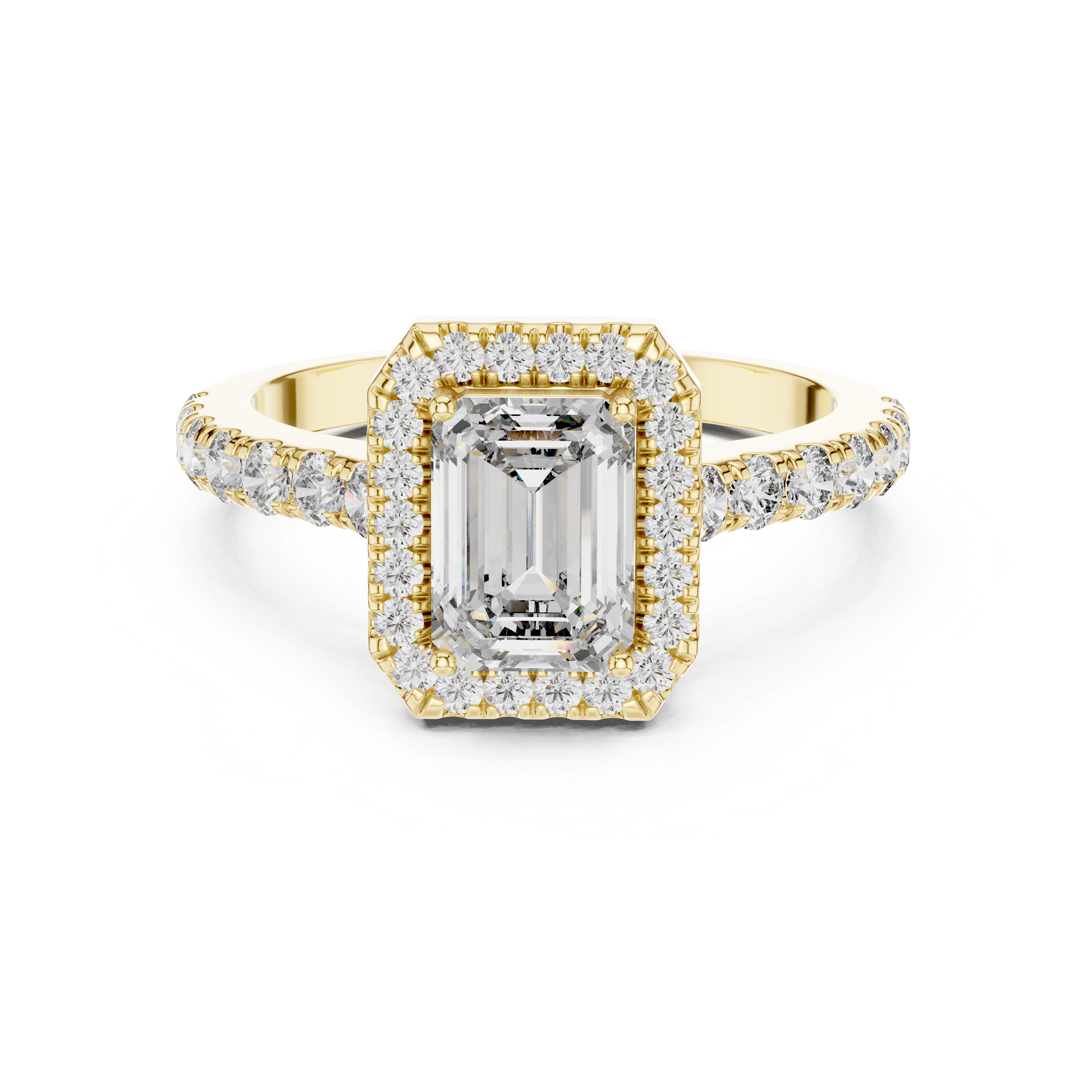 EMERALD HALO MANOR RING