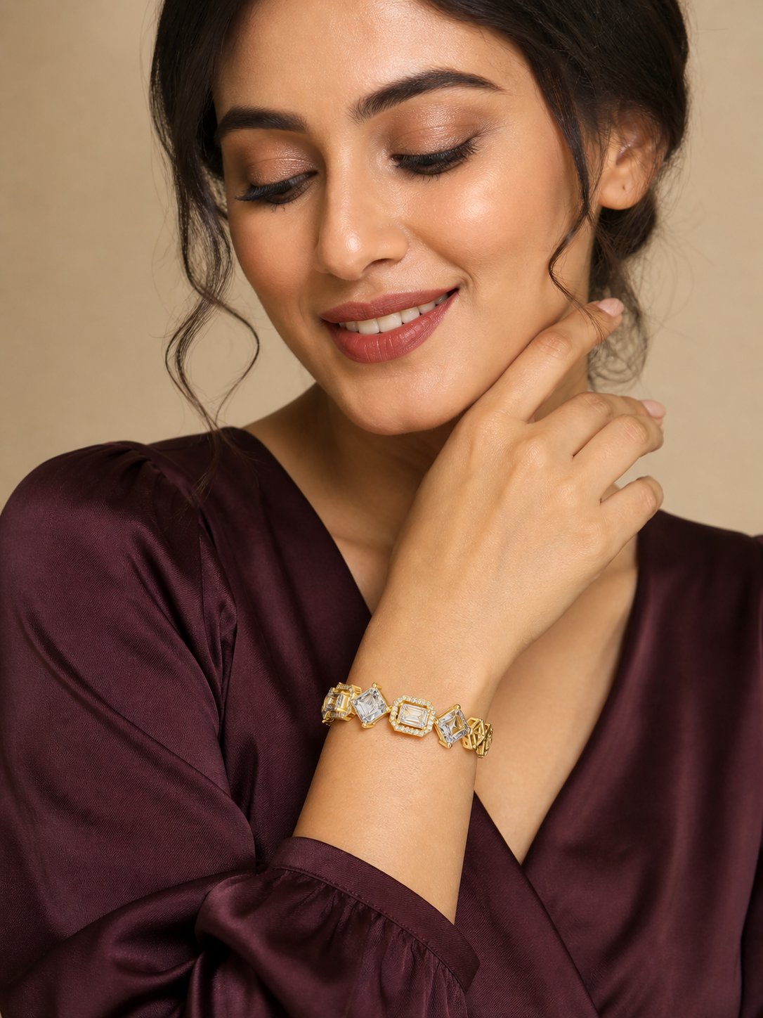 AURUM CELESTIAL GEOMETRIC DIAMOND LUXE HERITAGE BRACELET