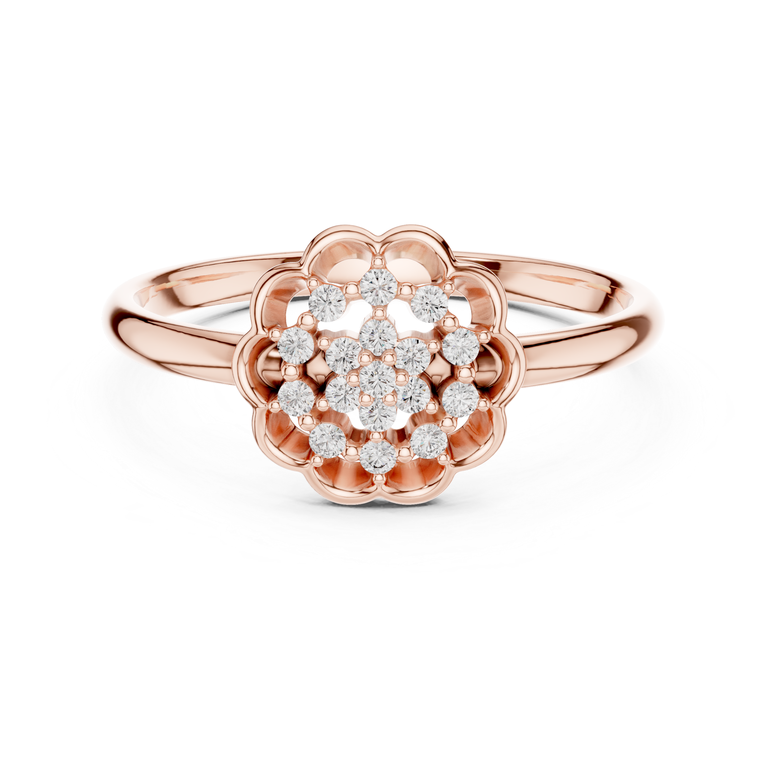 PETAL CLUSTER DIAMOND RING
