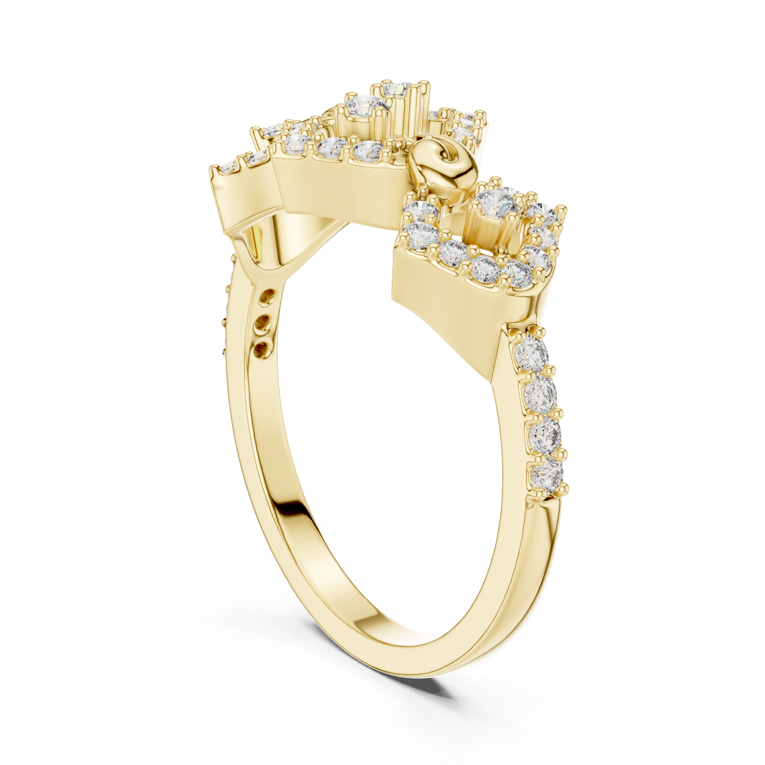 INTERLOCKING DIAMOND LATTICE RING