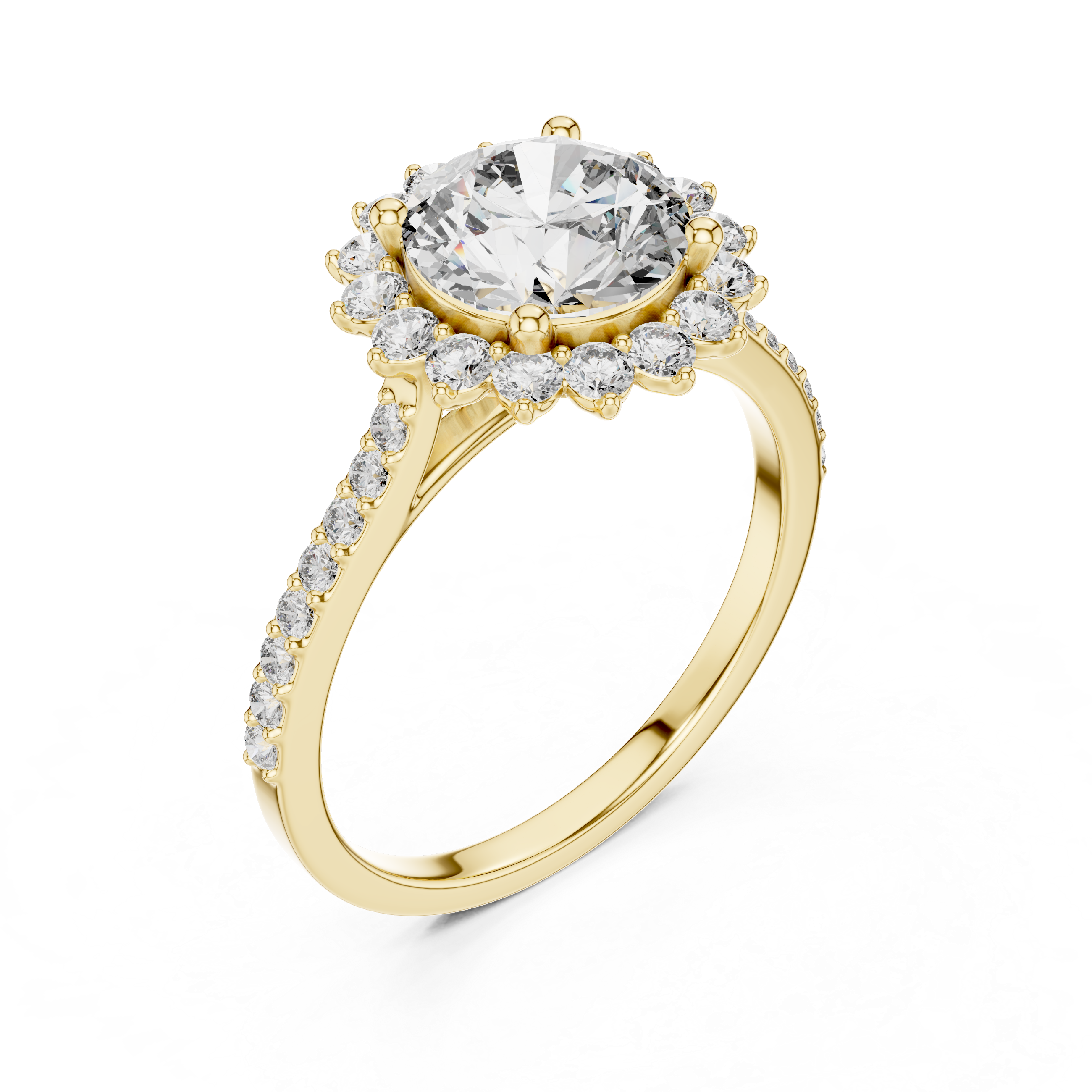 GLEAMIC SUNBRUST HALO RING