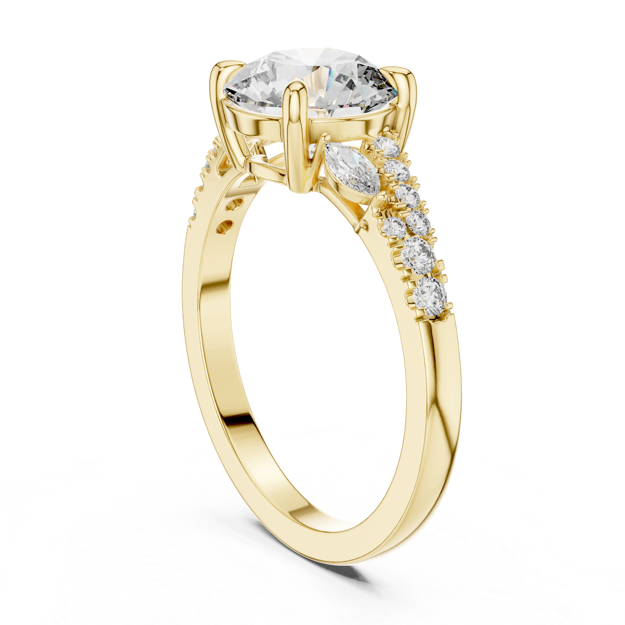 SOLITAIRE HALO AURA RING