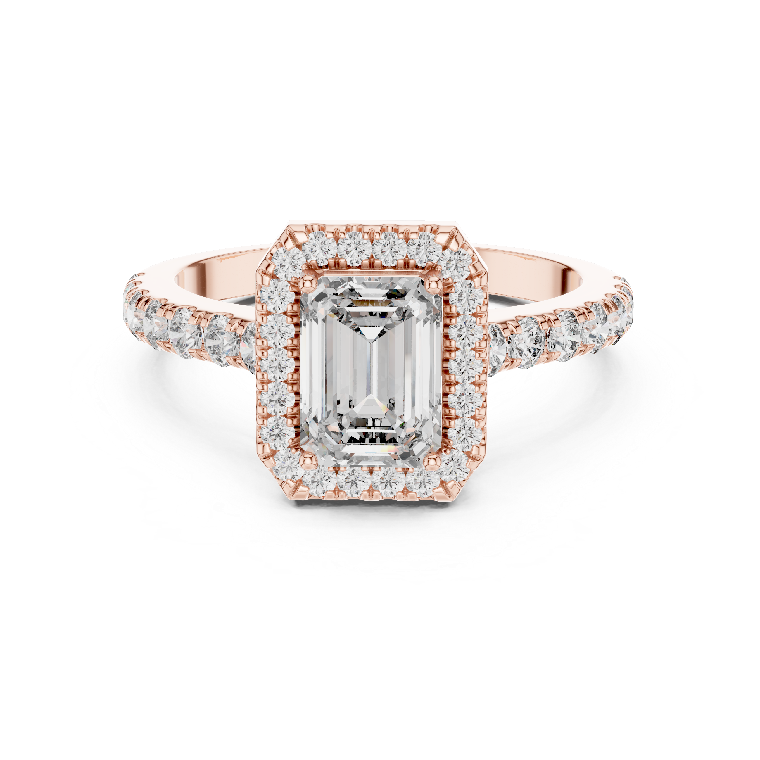 EMERALD HALO MANOR RING