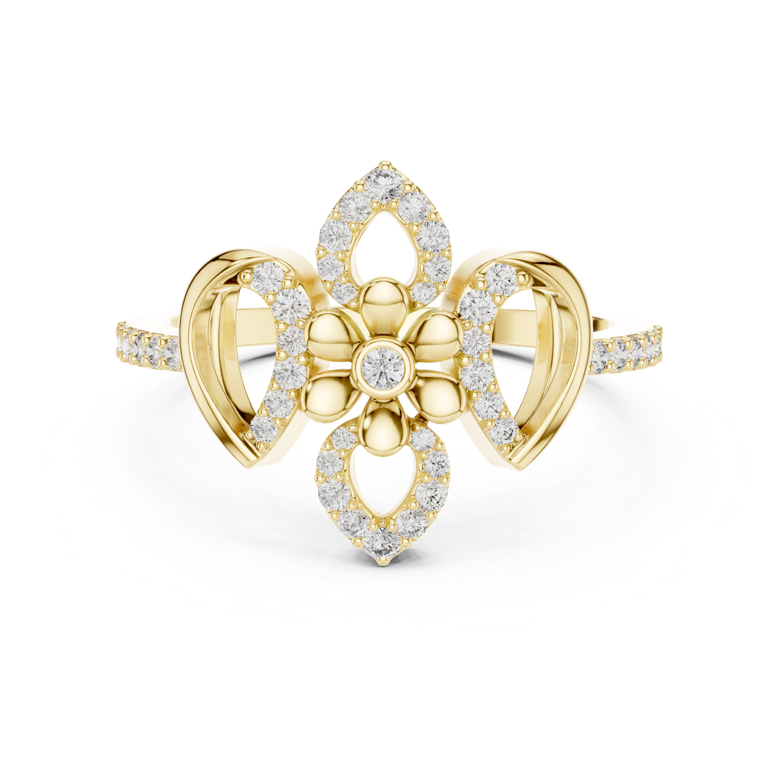 FLEUR-DE-LIS INSPIRED FLORAL RING